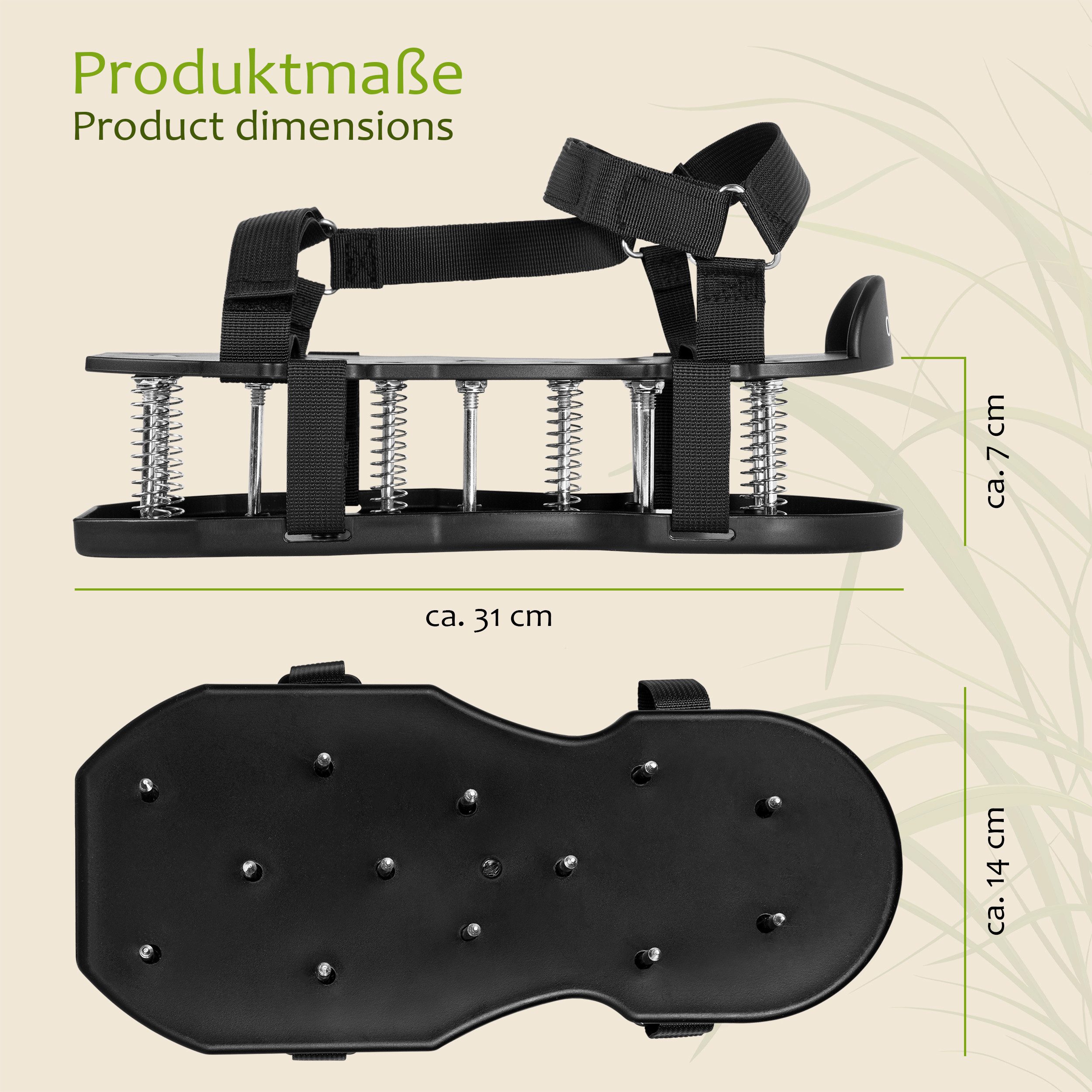 ONVAYA Vertikutierer Rasenlüfter-Schuhe ǀ Doppelsohle mit Federn ǀ Nagelsch günstig online kaufen