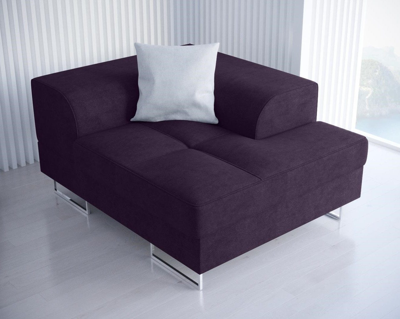 Xlmoebel Loungesessel Luxuriöser Textil-Loungesessel mit Design für entspanntes Fernsehen (1-St., Кресла), Hergestellt in Europa