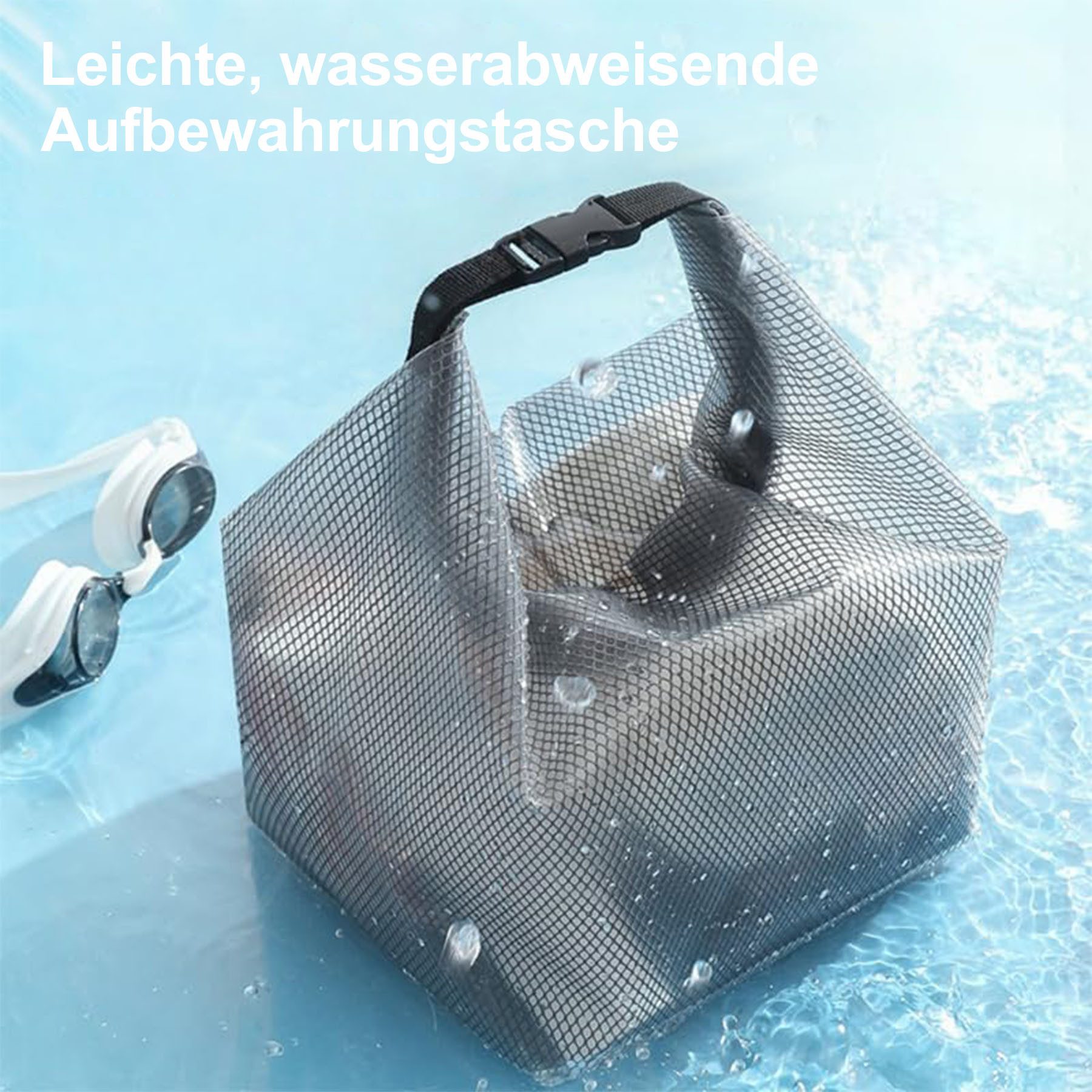 Mutig Kulturbeutel 2 Stück Kosmetiktasche Wasserdicht,Kulturtasche Damen Herren (Groß + Klein Durchsichtig Kulturbeutel,Eva Reise Kosmetik Tasche, Große Strandtasche mit großem Fassungsvermögen, faltbar mit Tragegriff), Geeignet für Reisen, Camping, Strand und Fitnessstudio