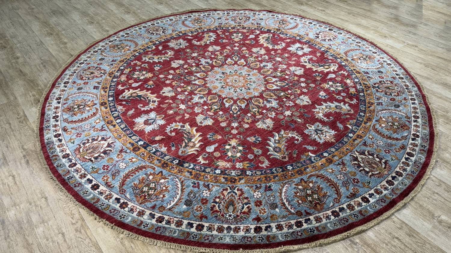 Rug Studios Teppich ZIEGLER FARAHAN-ORIGINAL HANDGEKNÜPFT, Rechteckig, Höhe: 8 mm, Handgefertigt, 269 x 269 cm, Rot