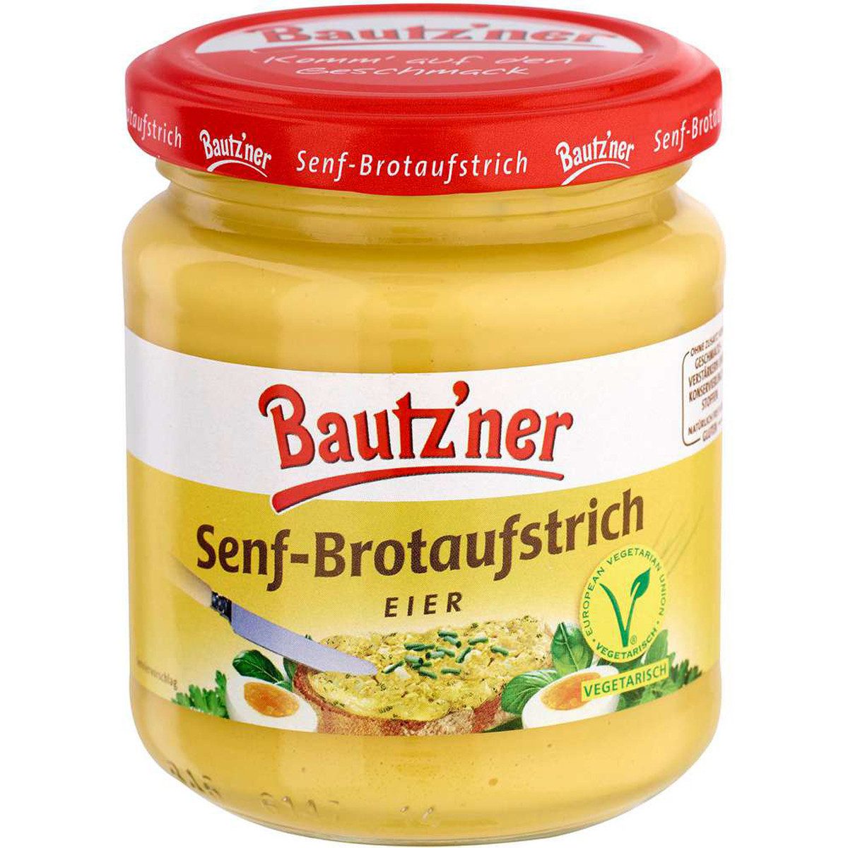 Bautz'ner Saucen, Bautzner Senf Brotaufstrich mit Ei cremig mild und ausgewogen 200ml