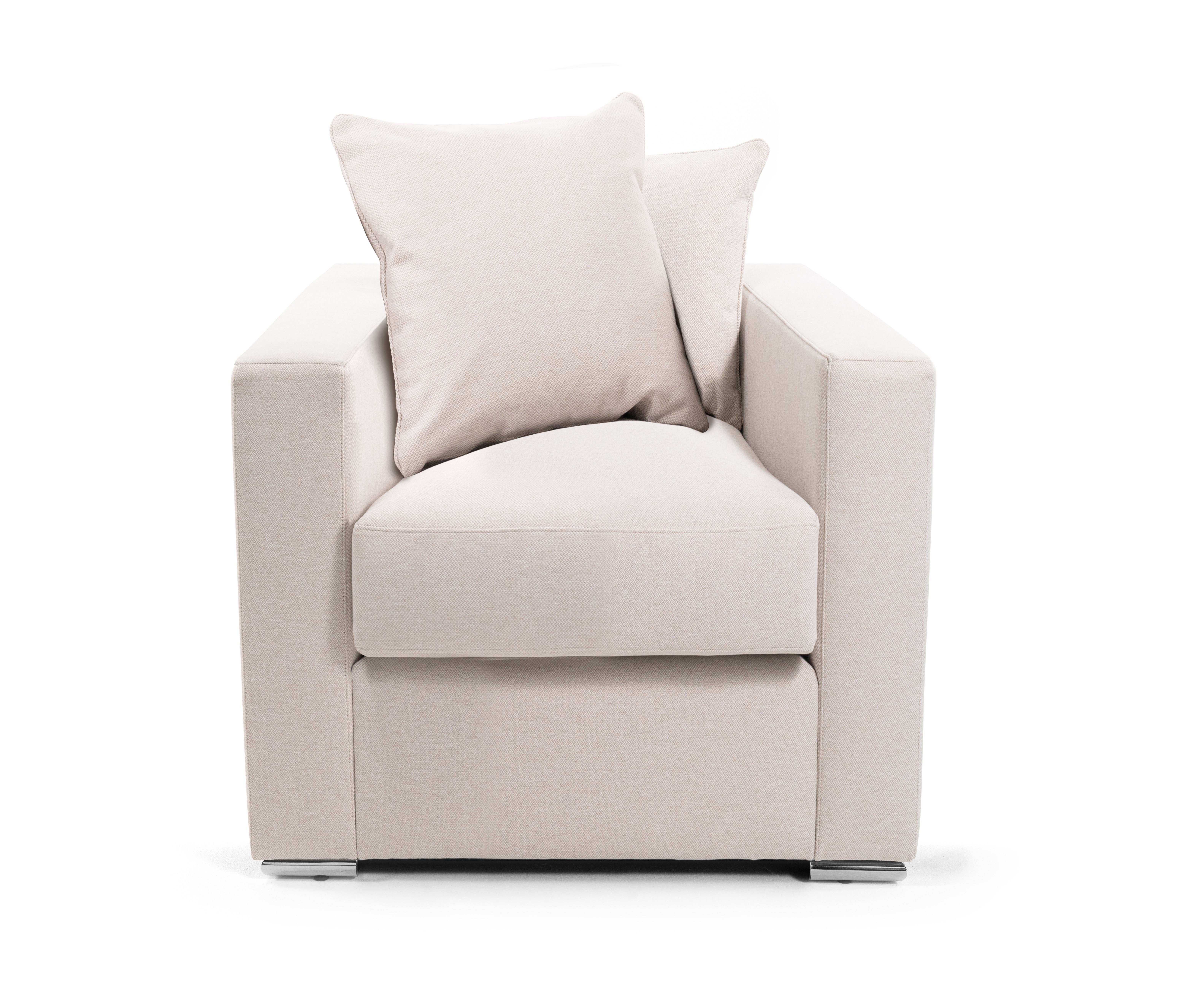 AMARIS Elements Cocktailsessel Sessel 'Paul' Loungesessel mit Samt od. Stoff-Bezug Wohnzimmer 80x85cm, Die perfekte Ergänzung zu unseren Sofas Beige/Greige (Wolloptik)