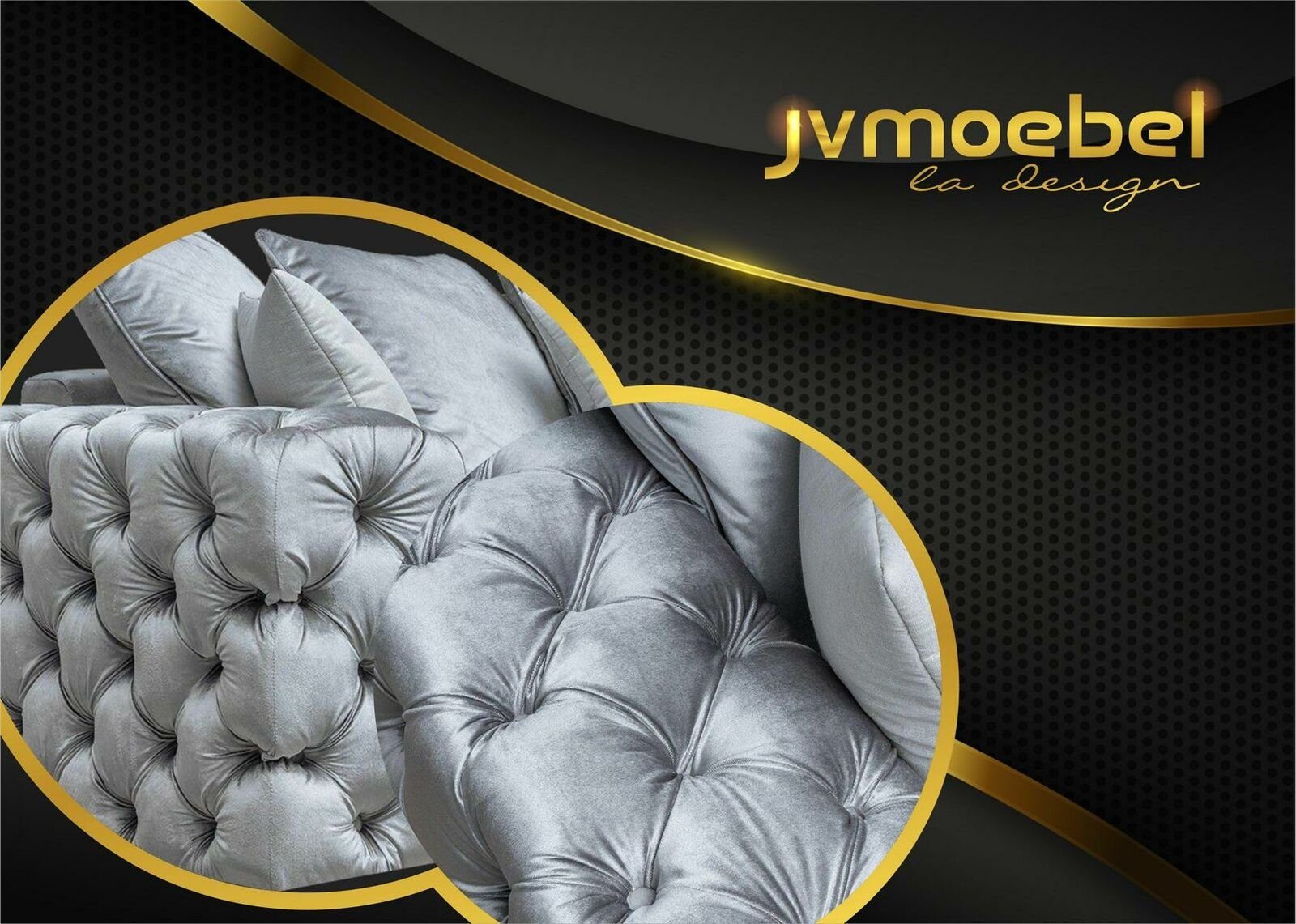 JVmoebel Ecksofa Wohnlandschaft L-Form Ecksofa Polster Design Couch Textil Grau