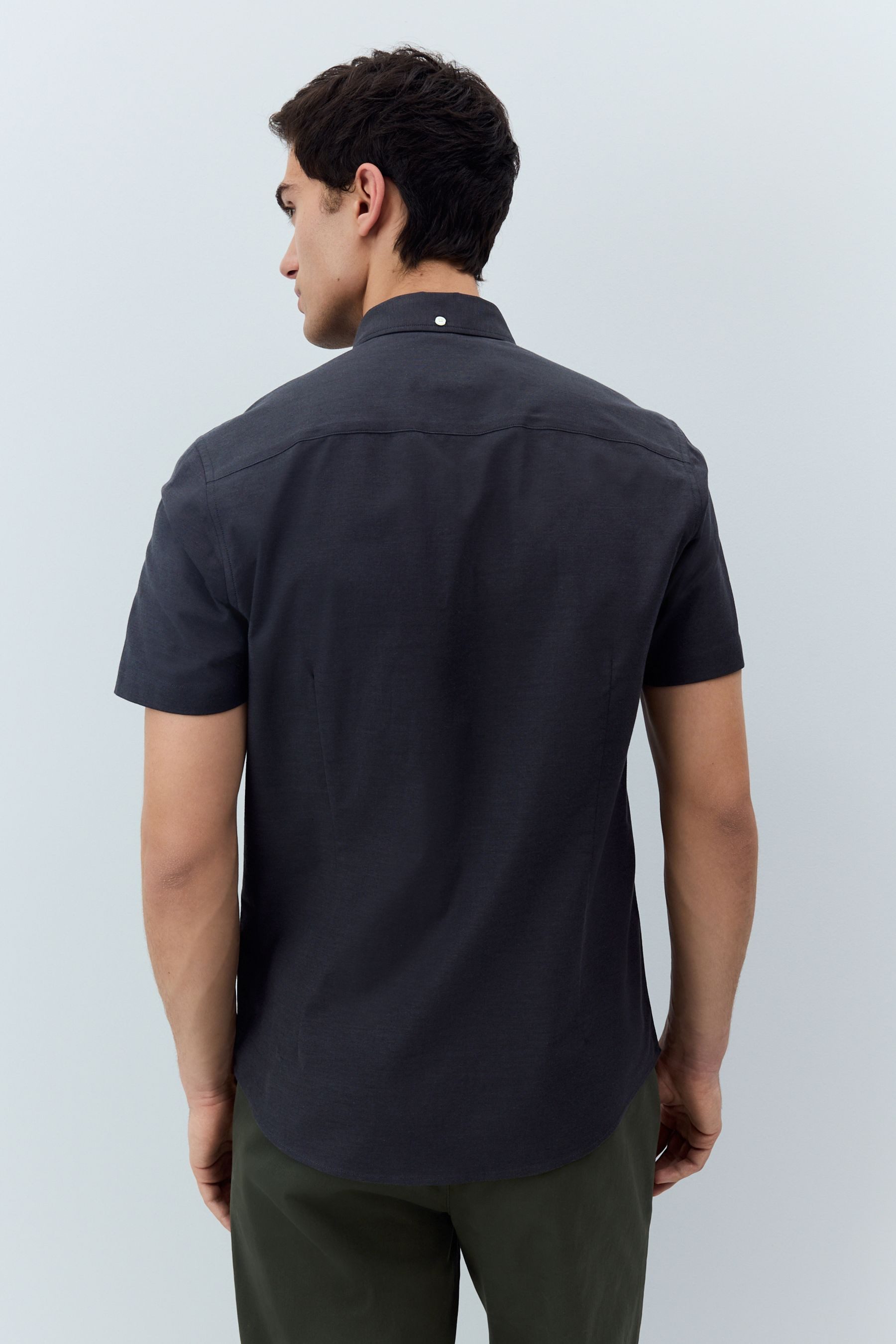 Next Kurzarmhemd Oxford-Kurzarmhemd mit Stretch (1-tlg) günstig online kaufen