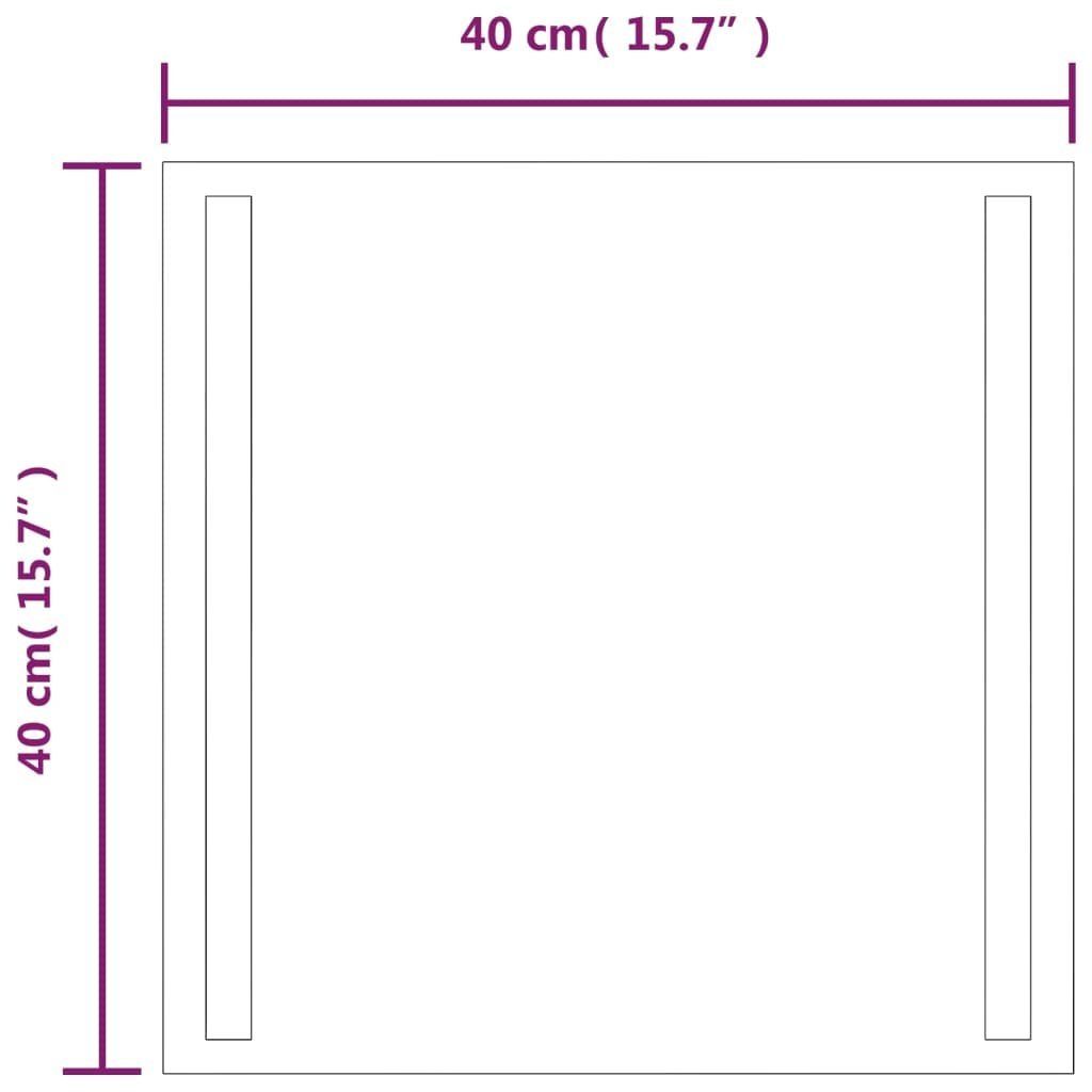 Wandspiegel LED-Badspiegel 40x40 cm furnicato