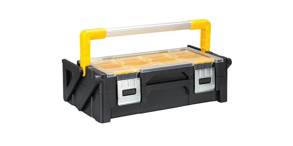 PEREL Werkzeugbox Kunststoff-Werkzeugkasten mit Herausnehmbaren Boxen - 15,2 L