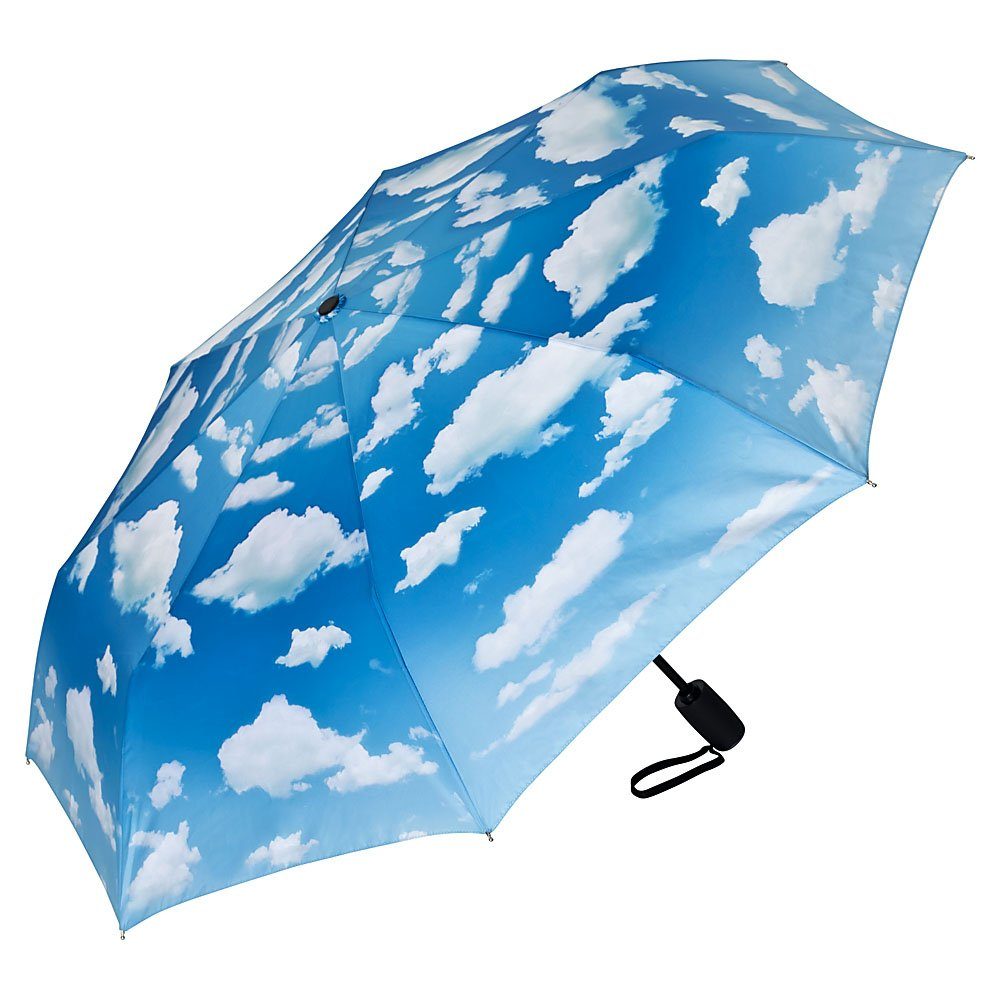von Kunstdruck Motivschirm Stabil Lilienfeld Leicht, Taschenregenschirm Wolken Himmel Bayrischer Auf-Zu-Automatik