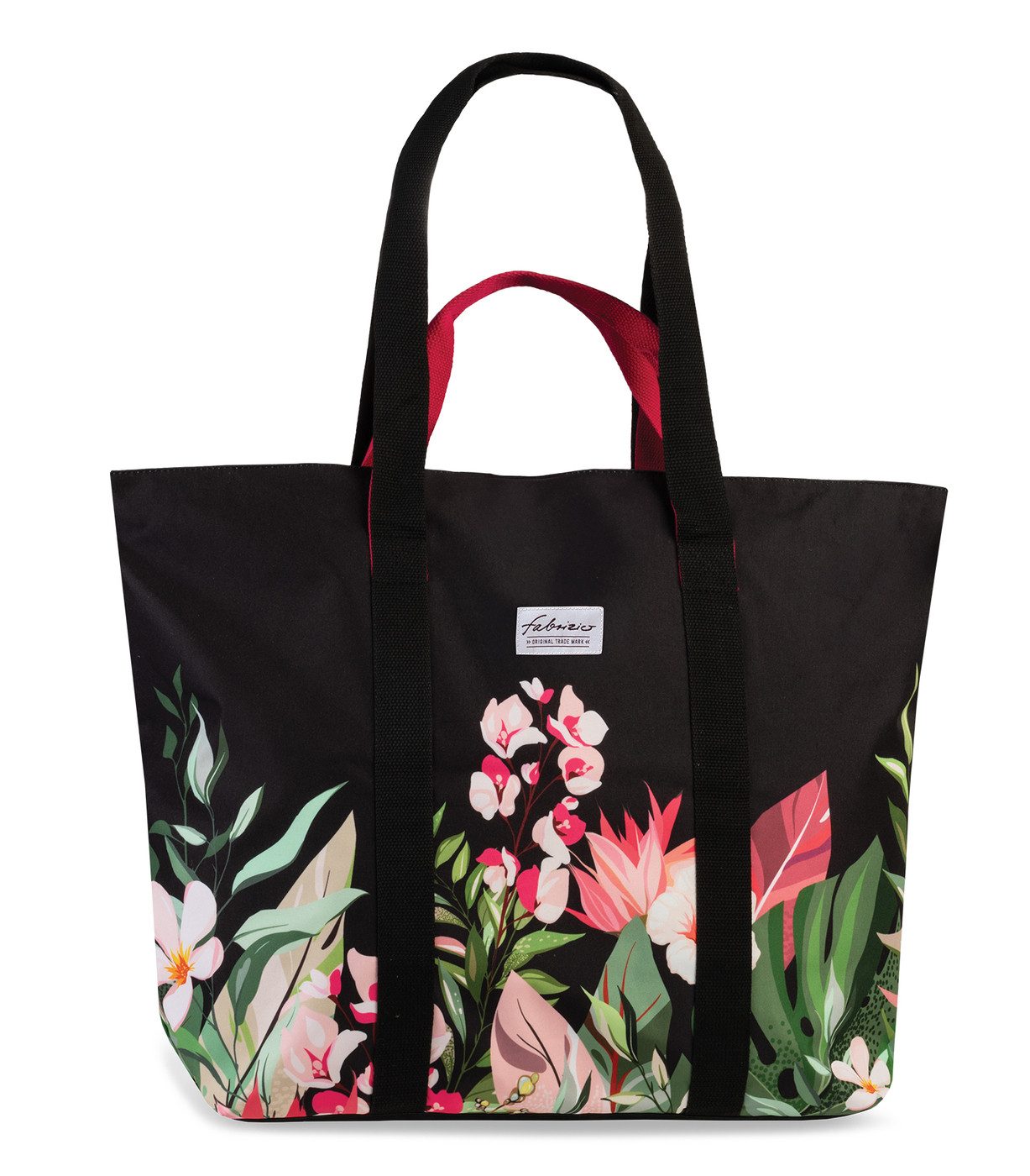 fabrizio® Strandtasche Badetasche schwarz/bunt