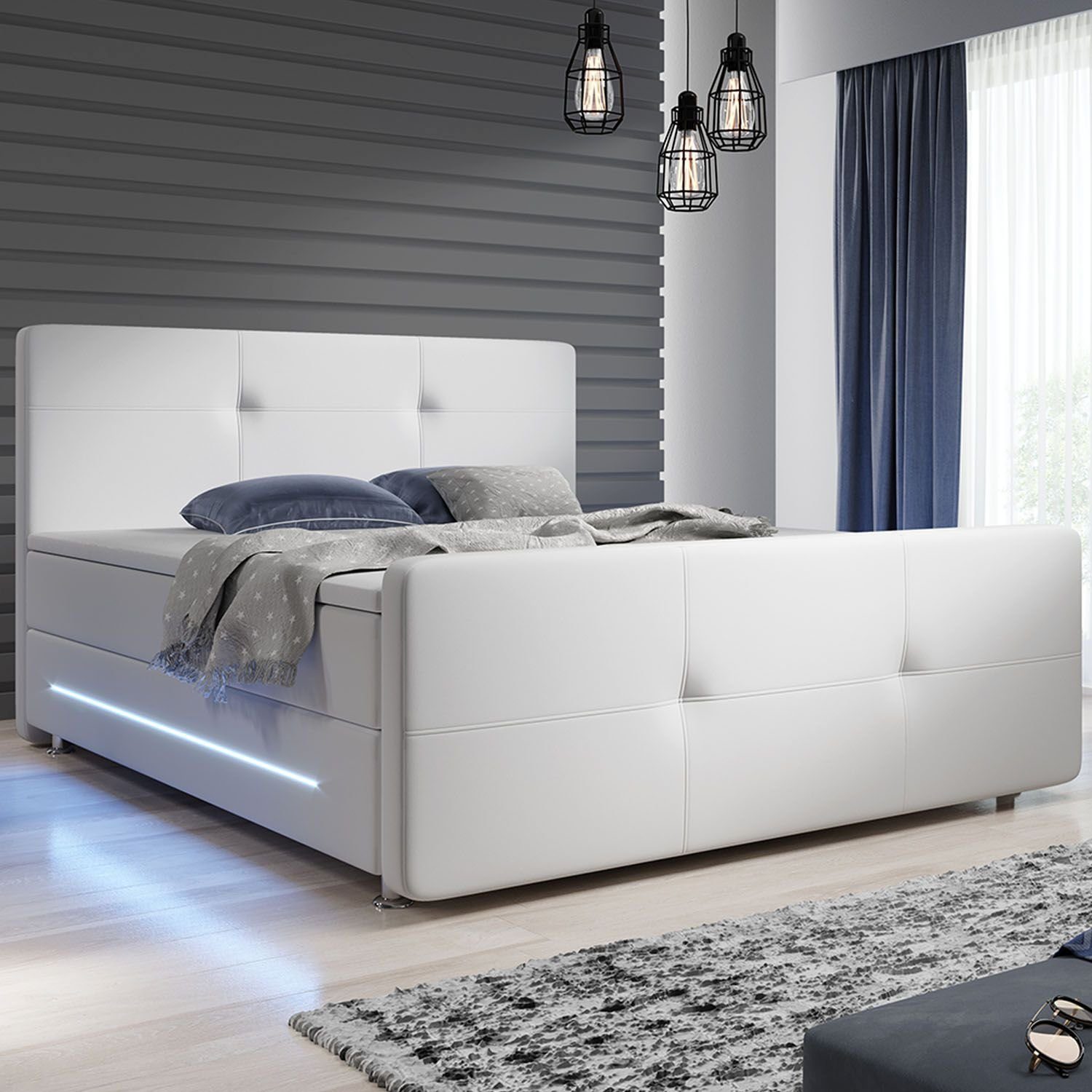Weiße Boxspringbetten 100x200 online kaufen | OTTO