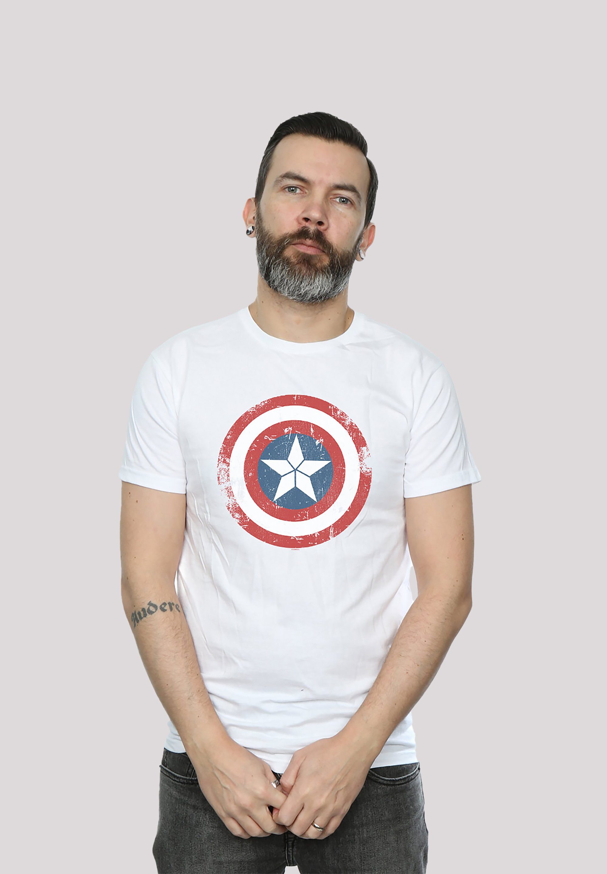 F4NT4STIC T-Shirt Marvel Captain America Civil War Schild Print weiß