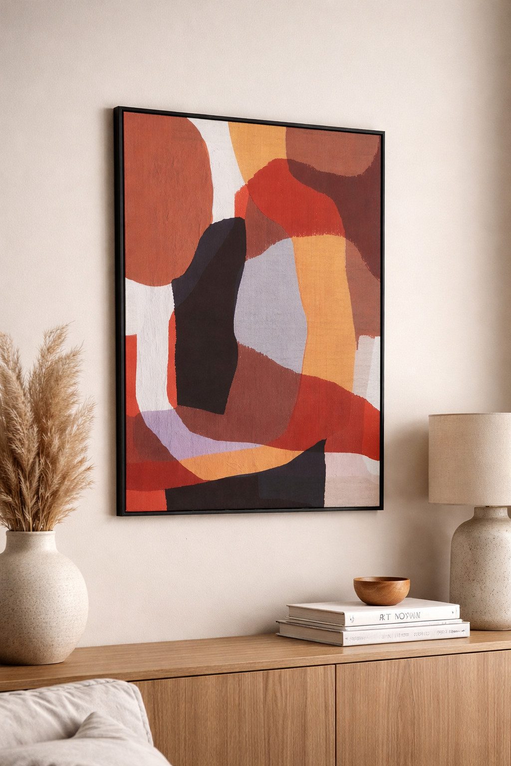 MF Leinwandbild Biru Wandbild abstrakt geometrisch mehrfarbig 60x80 cm, (1 St)