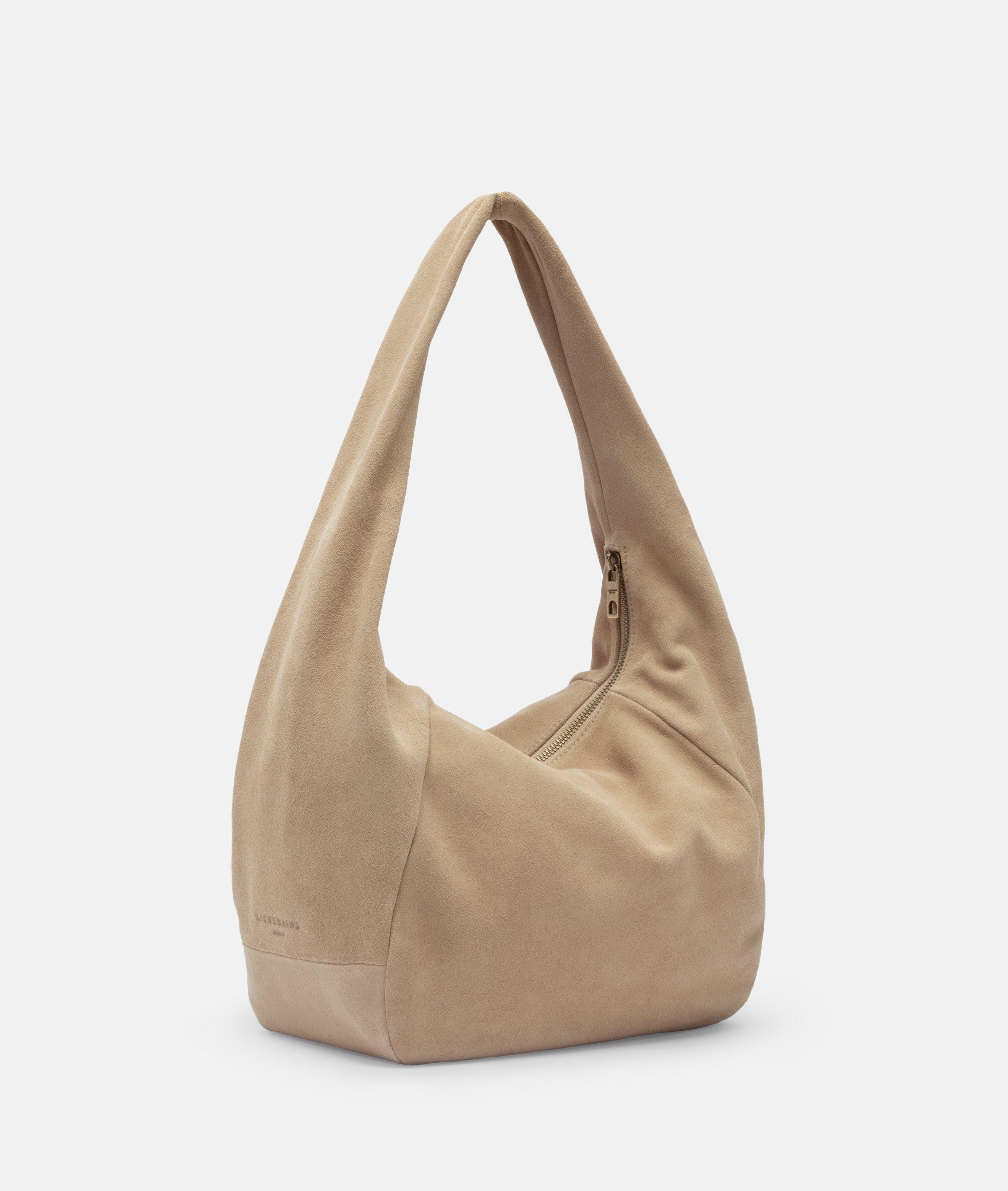 Liebeskind Berlin Schultertasche Hobo, Mittelgroße Hobo-Bag aus Veloursleder