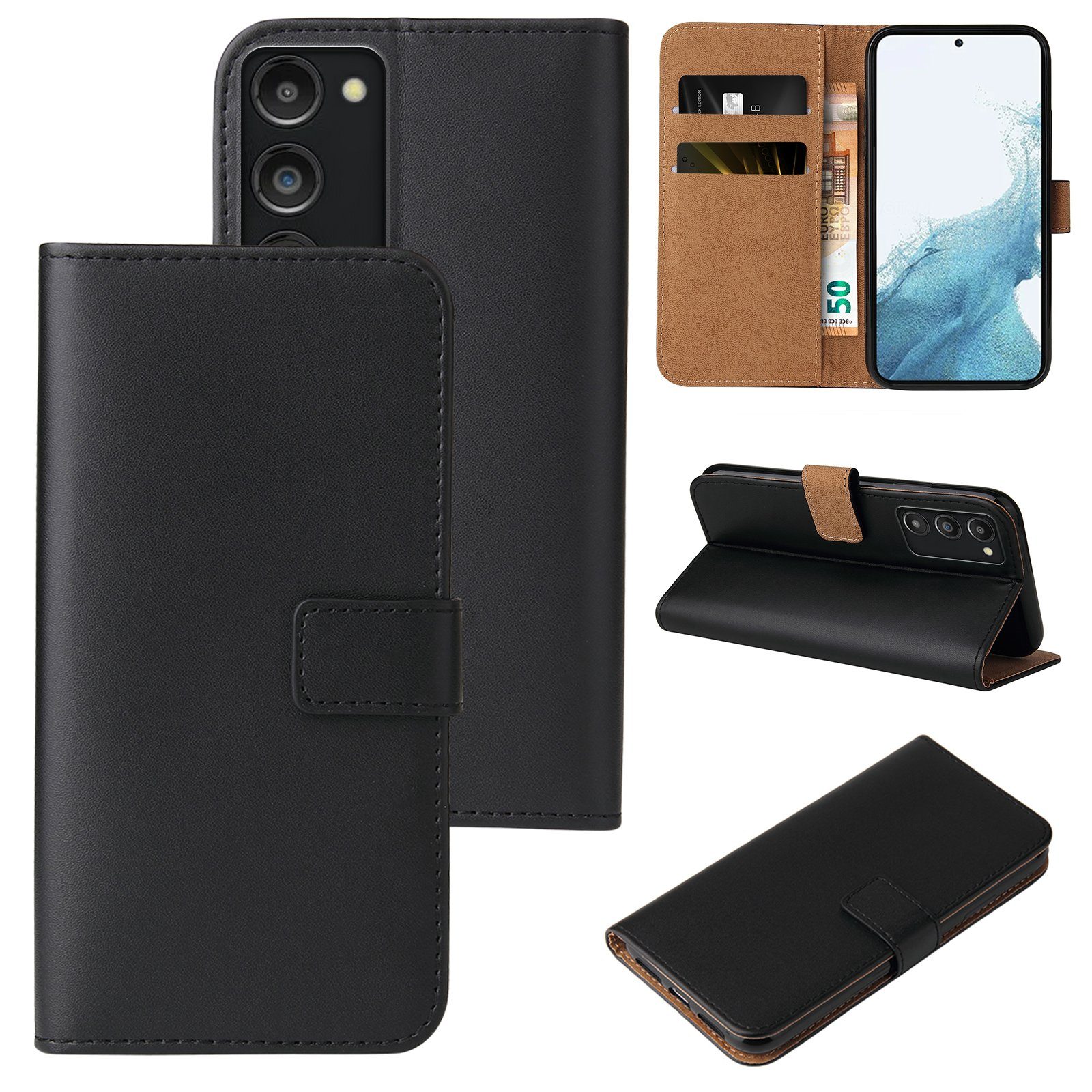 Tec-Expert Handyhülle Klapp Hülle für Samsung Galaxy S23 6.1 Zoll, 6.1, Flip Case für Samsung Galaxy S23