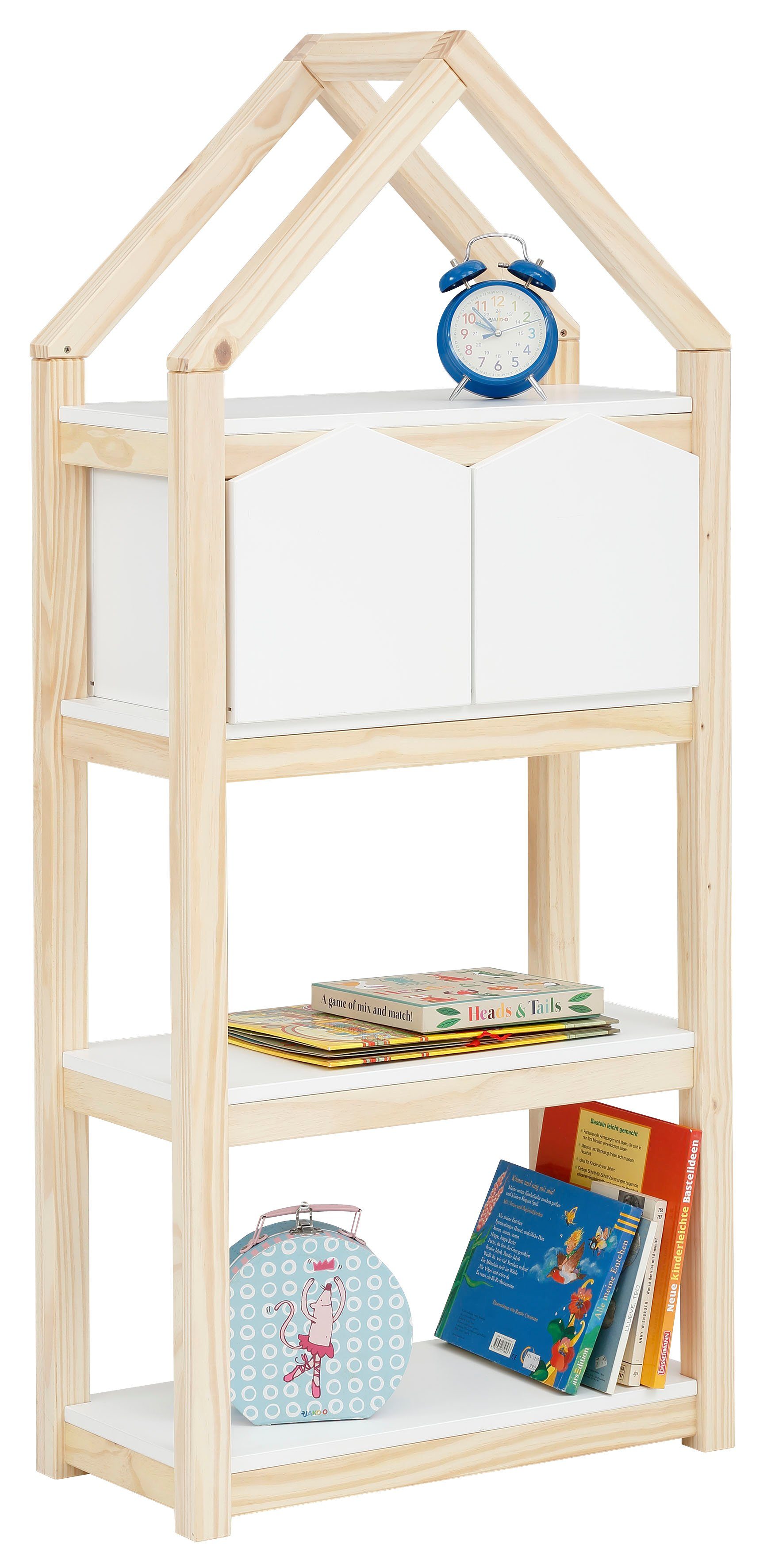 Lüttenhütt Kinderregal Meentje, Bücherregal,2 Boxen, Einlegeböden und Boxen  aus MDF, Breite 59,5 cm | Truhen