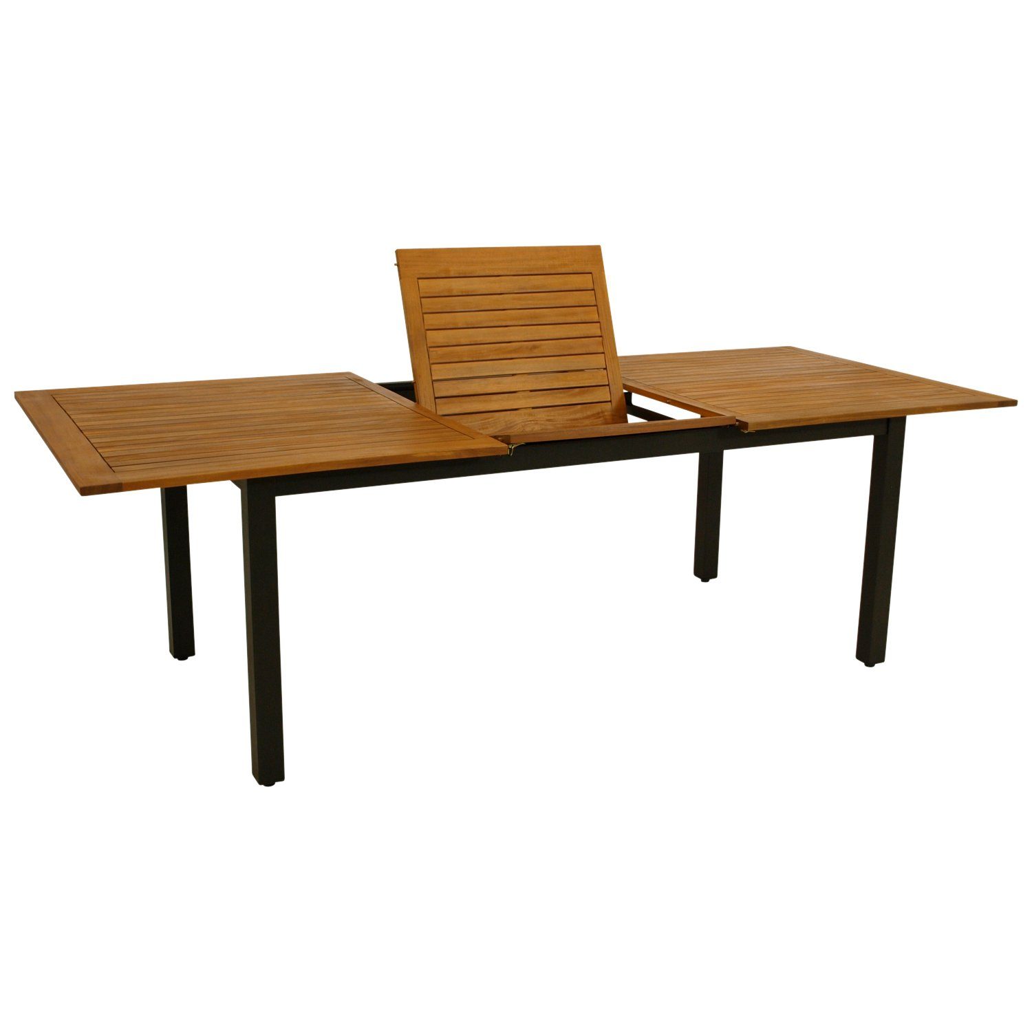 DEGAMO Gartentisch SARONNO, ausziehbar 180/240x100cm, Alu anthrazit + Akazie