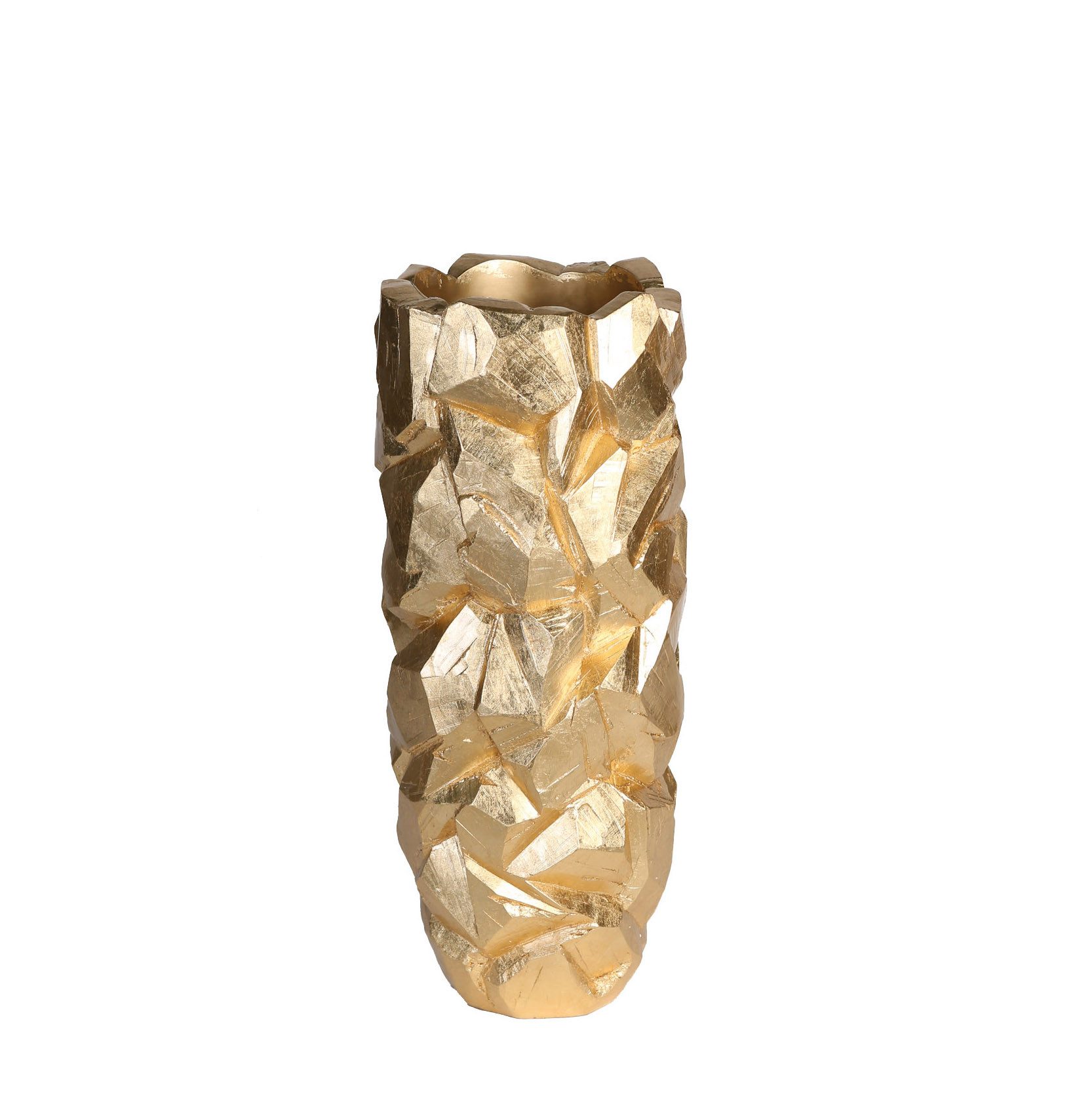 GILDE Übertopf BIG NUGGET Übertopf XXL - gold - Fiberglas, Kunstharz - Höhe 90cm (1 Stück)
