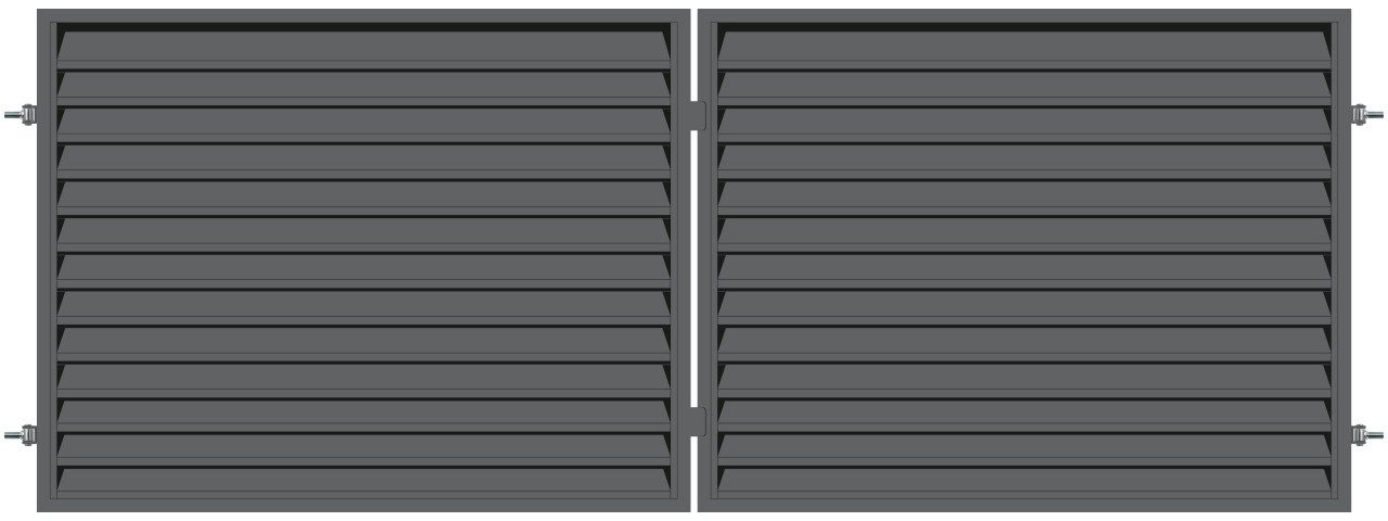 Polbram Gartentor Polbram Doppeltor Ulrich 120 300 x 120 cm verzinkt