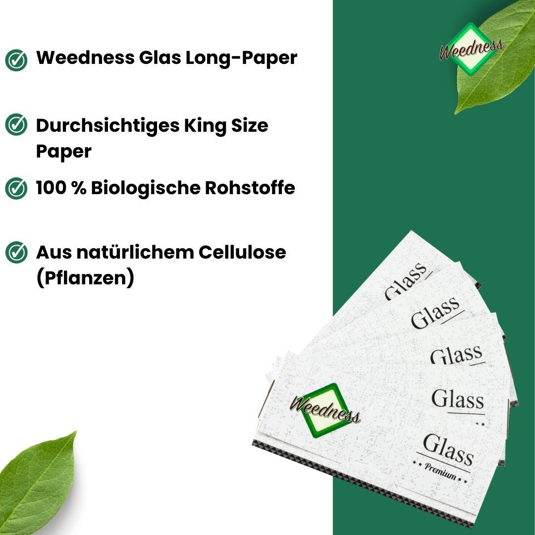 Paper Rolling Long Glas Transparent Long-Paper Glass Feinpapier Size Weedness King Papers