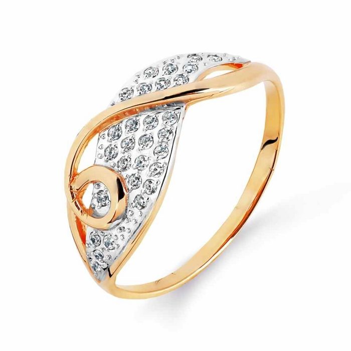 Zolotoy Goldring Damen Ring 585 Rosegold Zirkonia 142014938 Fingerring (1-tlg. inkl. Schmuckbox) Goldschmuck für Damen