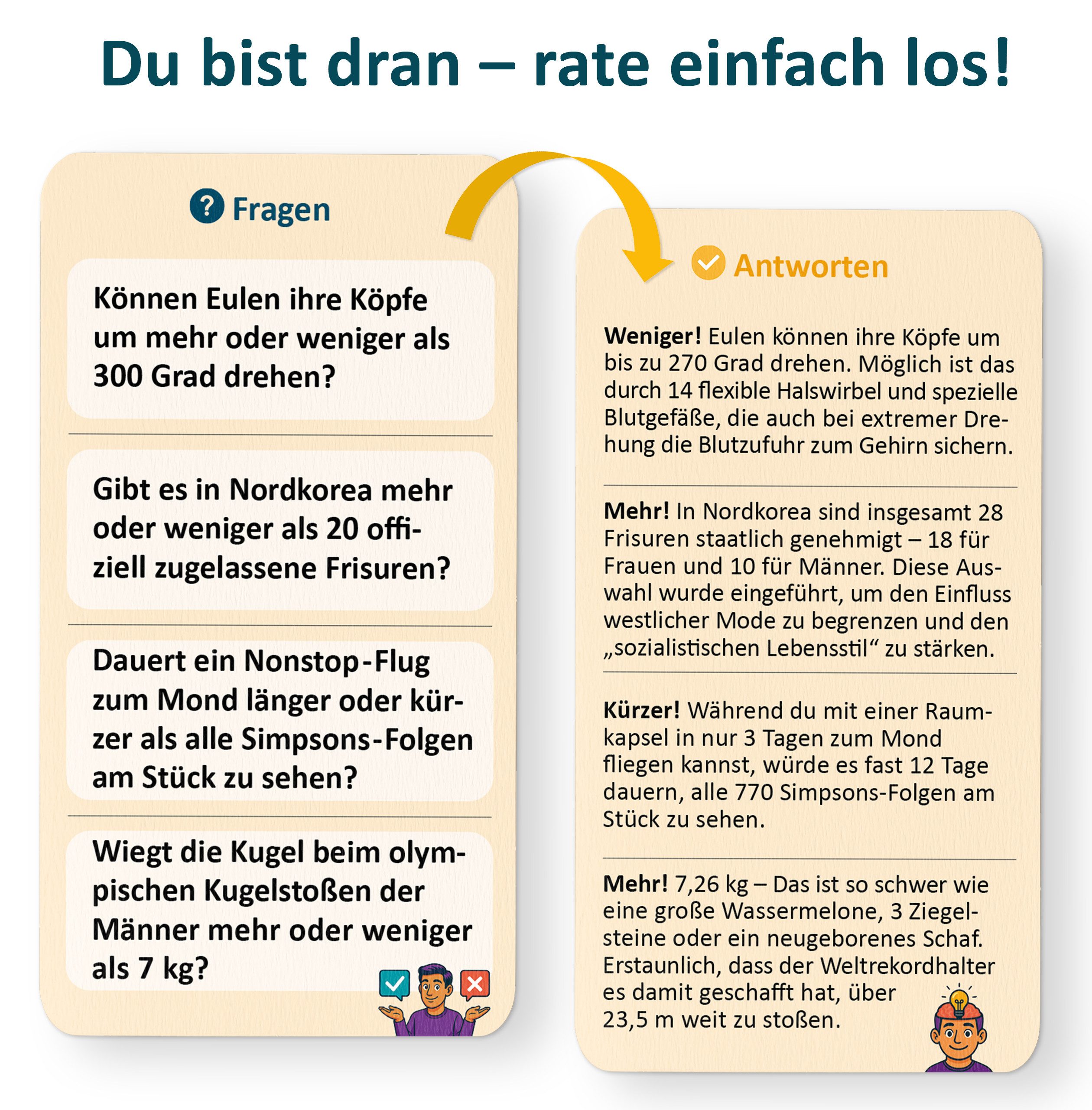 GLÜCKSWOLKE Spiel Wissen oder Wahnsinn – Wie gut ist dein Urteilsvermögen?, Rate- & Schätzspiel, Das besondere Quiz - Spiele für Erwachsene & Teenager I ab 2 Personen