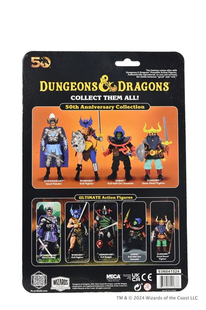 NECA Actionfigur Dungeons and Dragons 50th Anniversary Zarak on Blister Card 18 cm