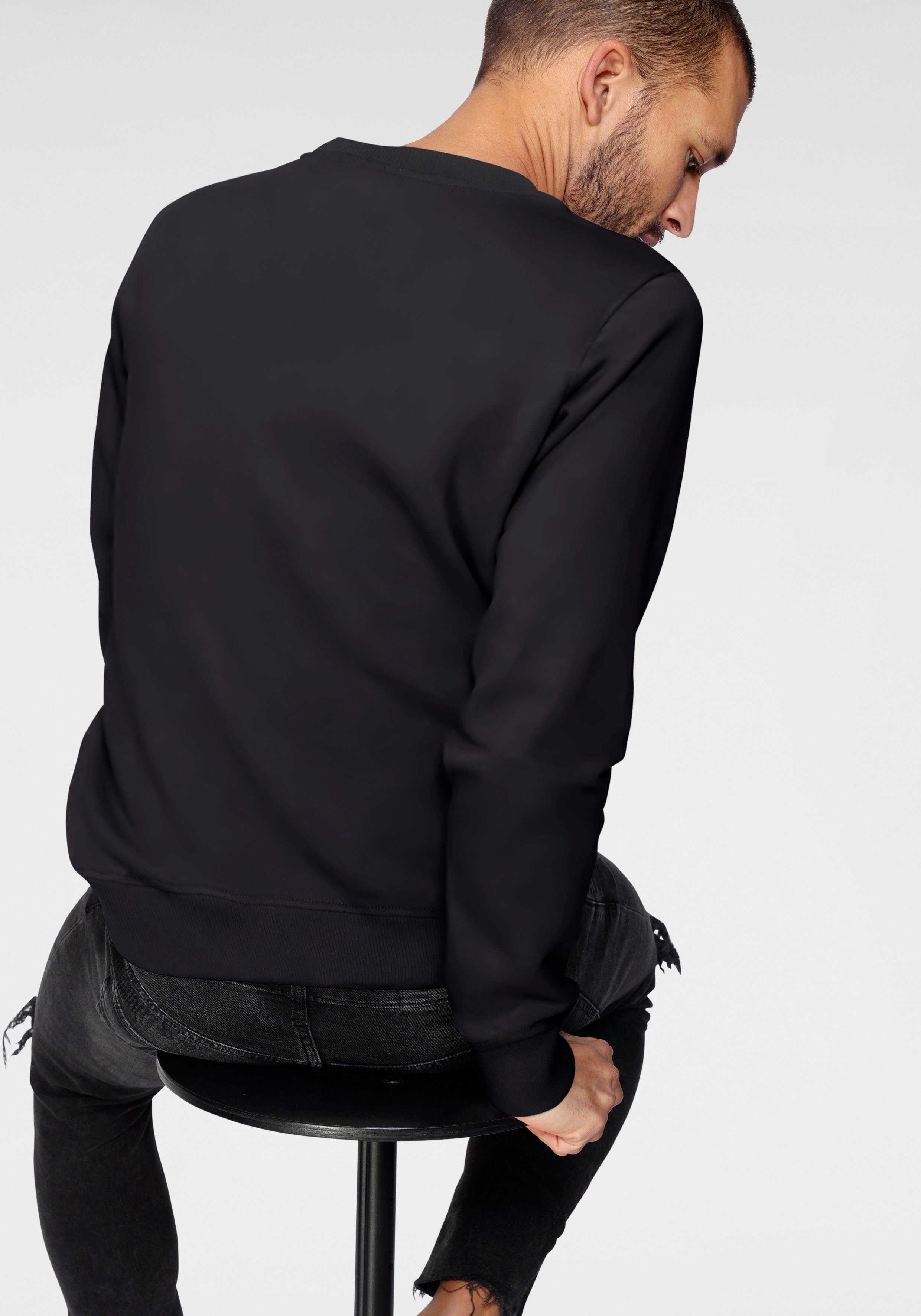 Calvin Klein Jeans Sweatshirt Black CREWNECK ICONIC MONOGRAM CK