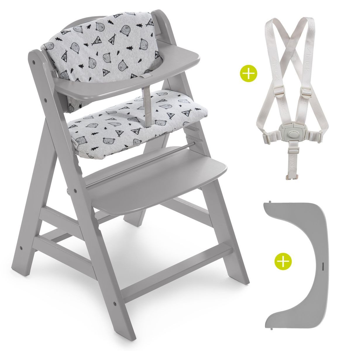 Hochstuhl Alpha Plus Grau -Nordic Grey