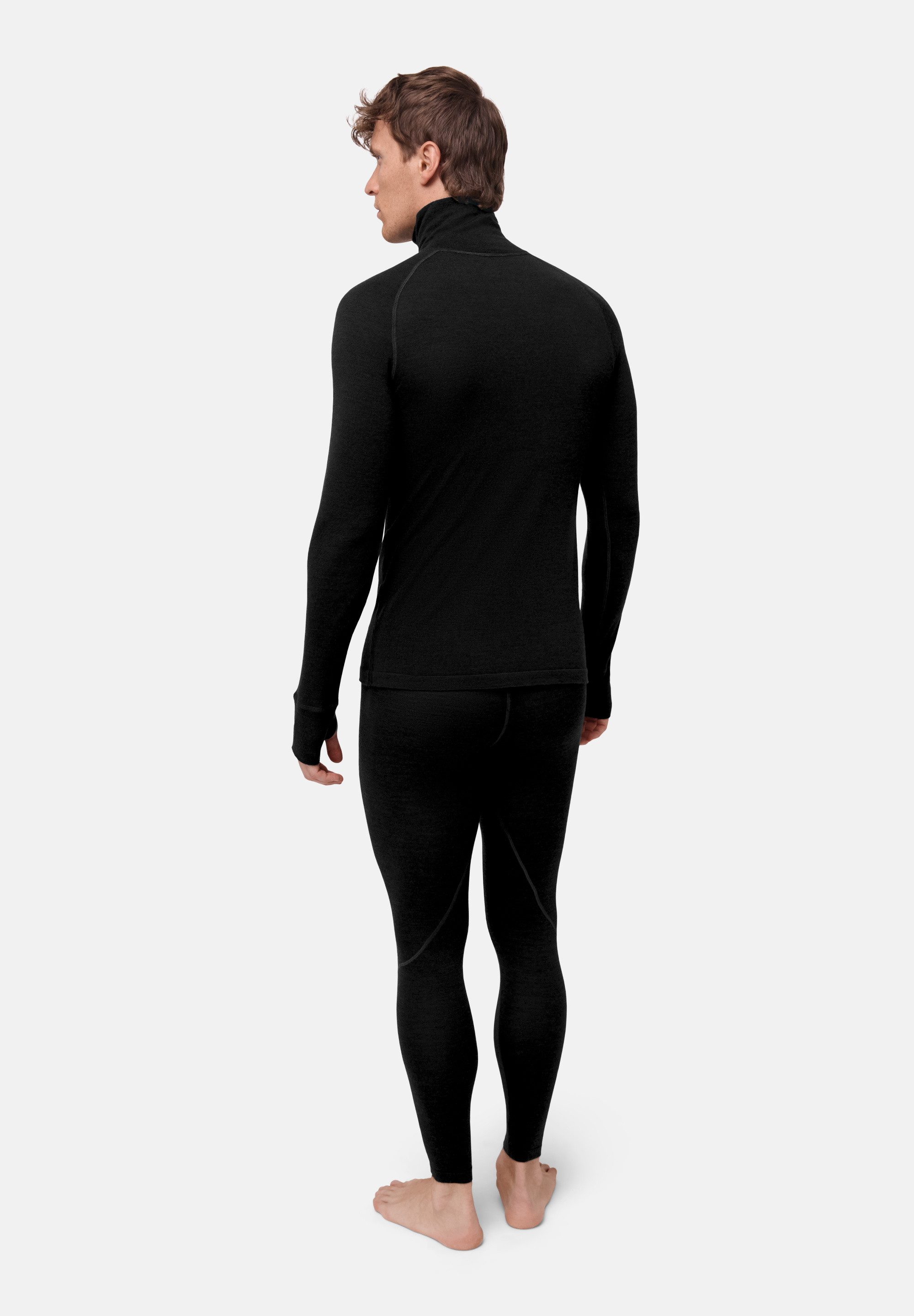 DANISH ENDURANCE Funktionsshirt Thermal w/ Halfzip Merino Thermounterwäsche Herren, warmes Funktionsset mit Zipper