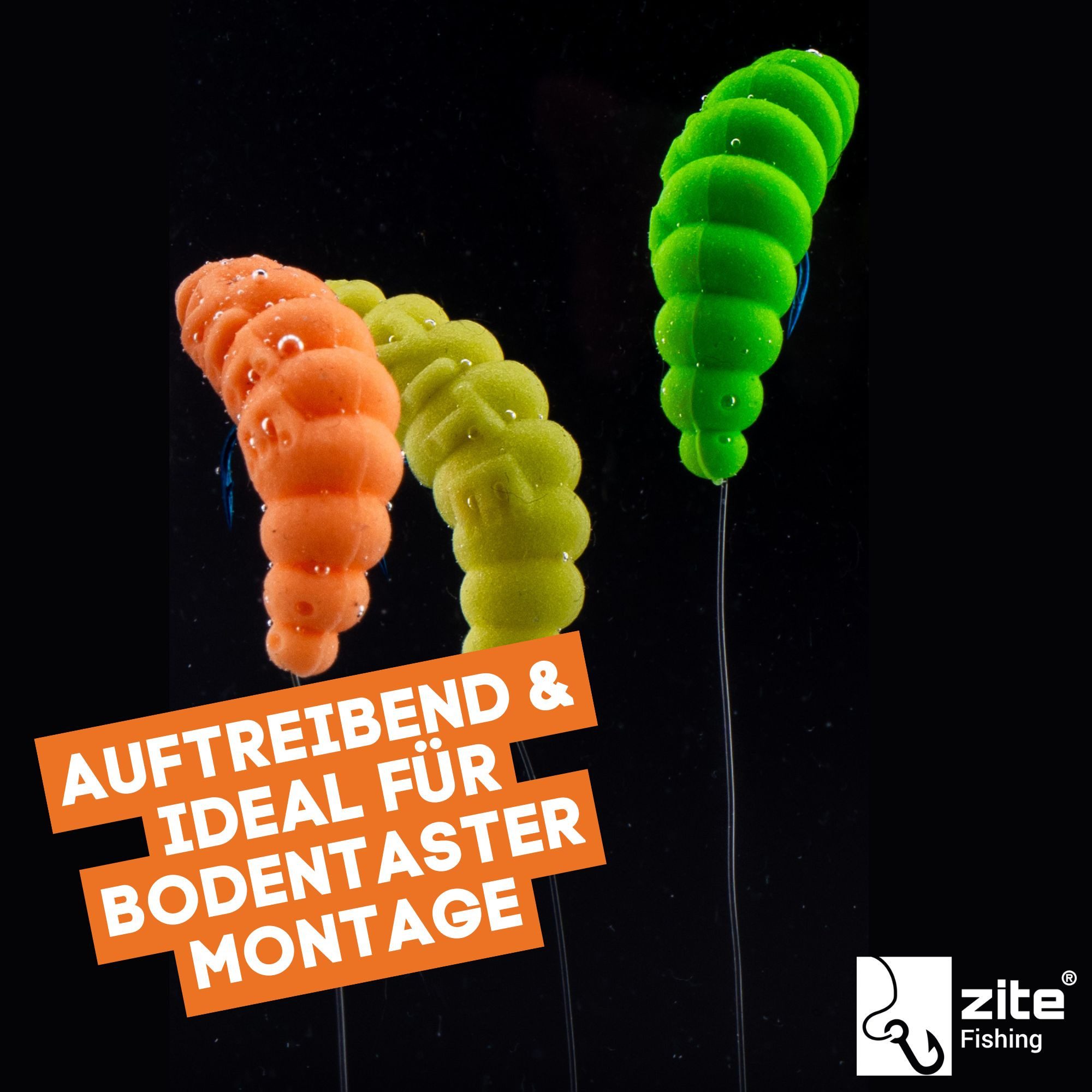 Zite Kunstköder 12x Mighty Mag auftreibend Knoblauch/Käse 2,8cm Bienenmade