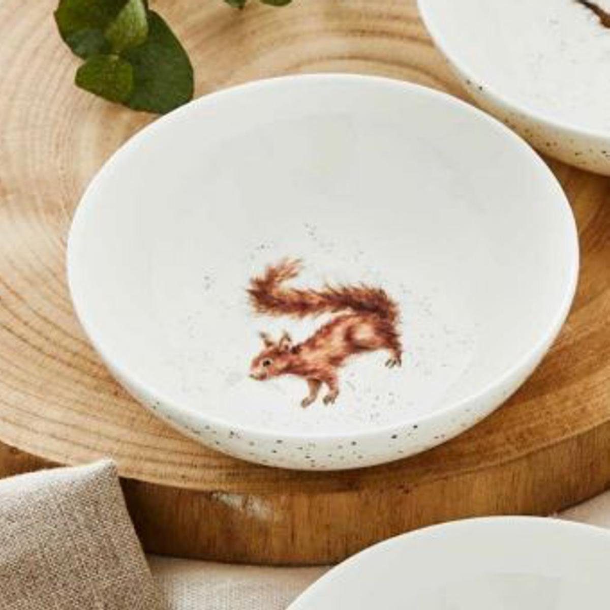 Wrendale Müslischale Wrendale Designs Porzellan Müsli Schale Eichhörnchen, ca. 15,3 cm D, Porzellan, (Stück)