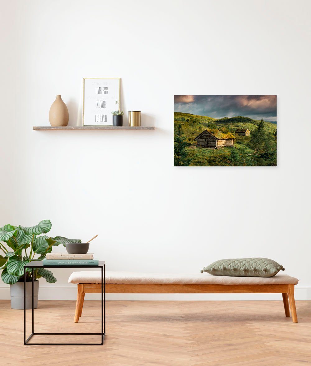 KOMAR Leinwandbild Keilrahmenbild - Rustic Charme - Größe 60 x 40 cm Baum, Berge, Blumen, Blätter, Foto, Jahreszeiten, Landschaft, Meer, Natur, Palmen, Strand (Packung, 1 St), Deutsches Qualitätsvlies (155 g/m) mehr