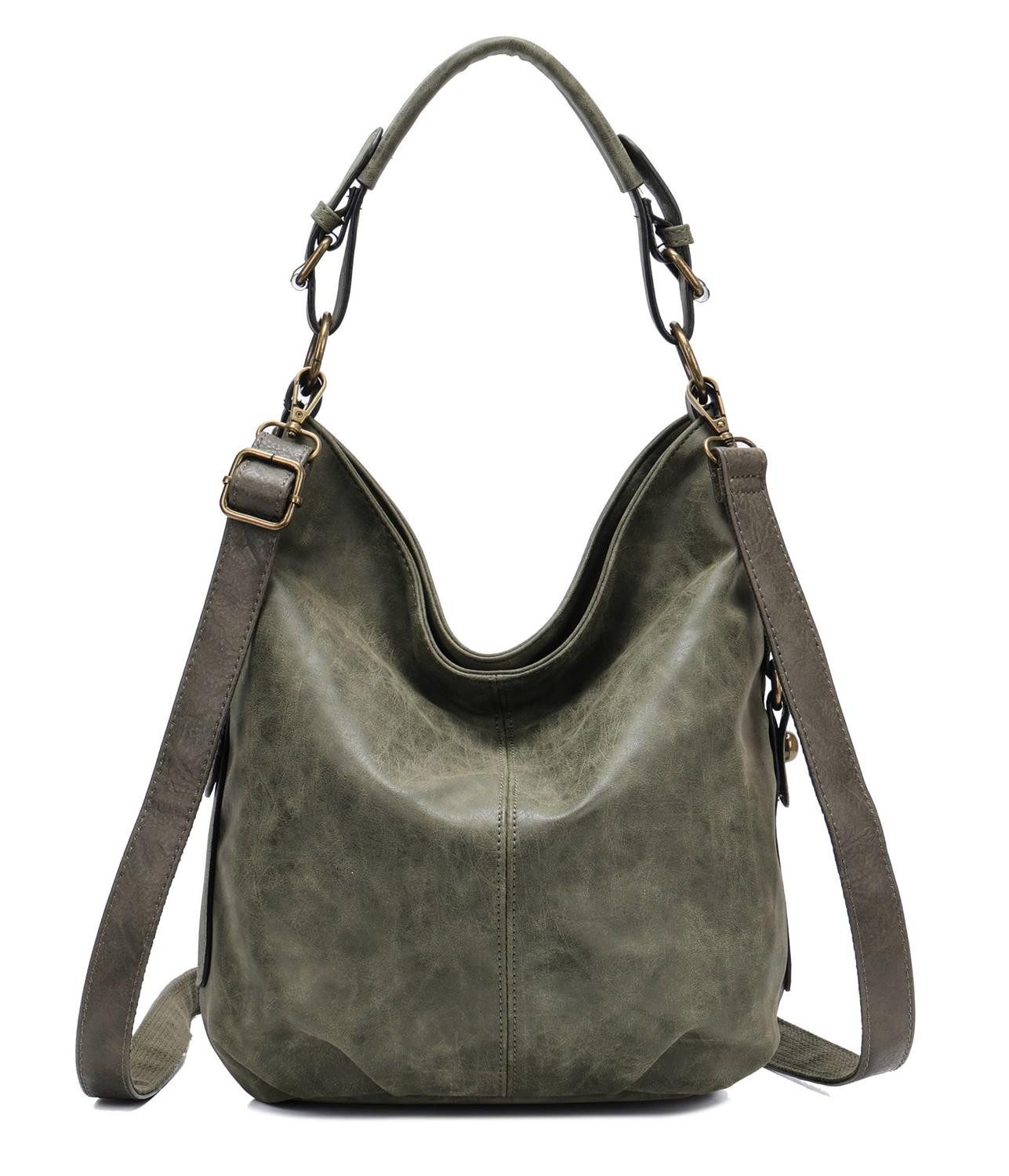 ITALYSHOP24 Schultertasche DAMEN SHOPPER Hobo Bag Umhängetasche Handtasche günstig online kaufen