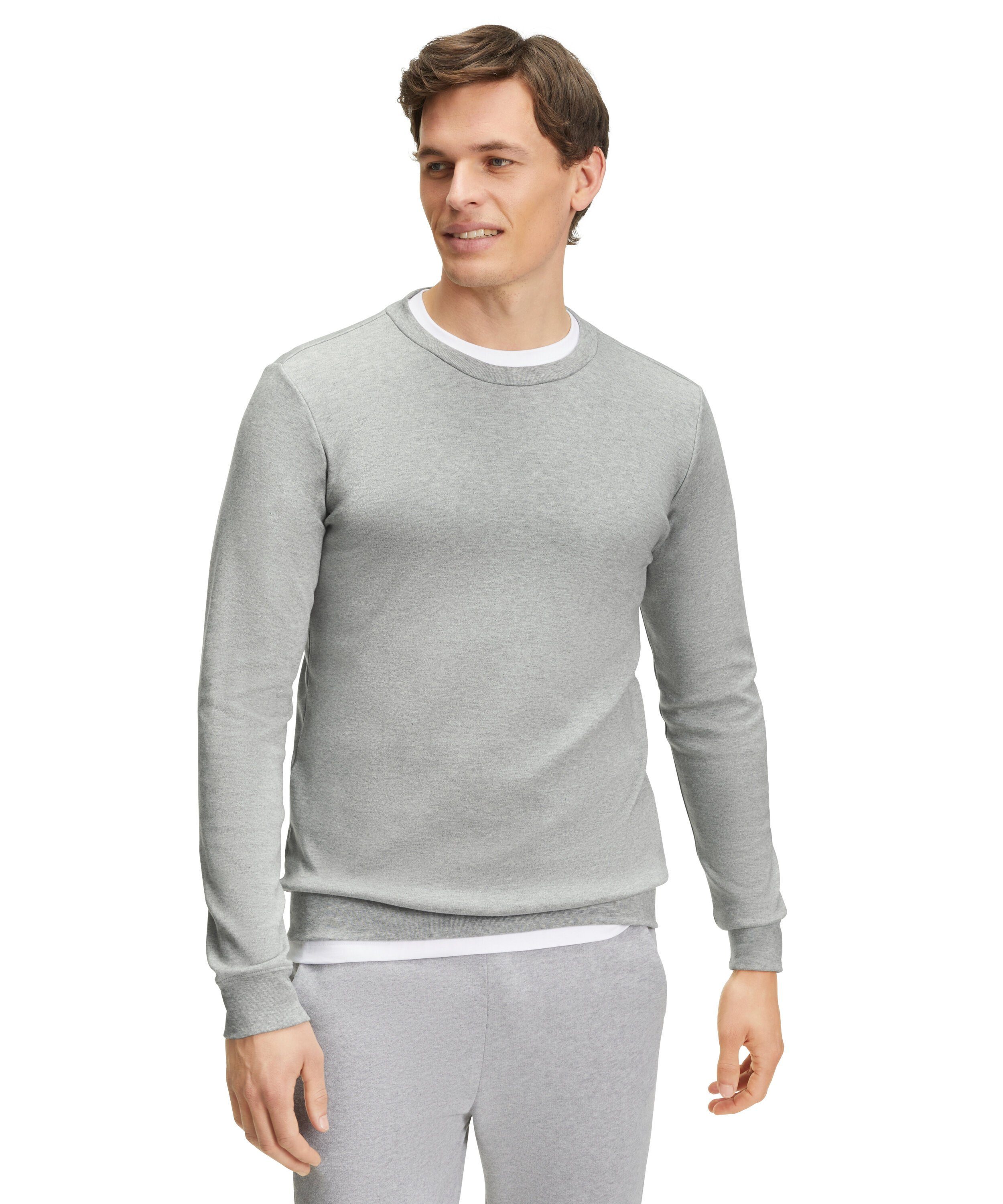 FALKE Langarmshirt (1-tlg) aus hochwertiger Pima-Baumwolle light grey (3400)