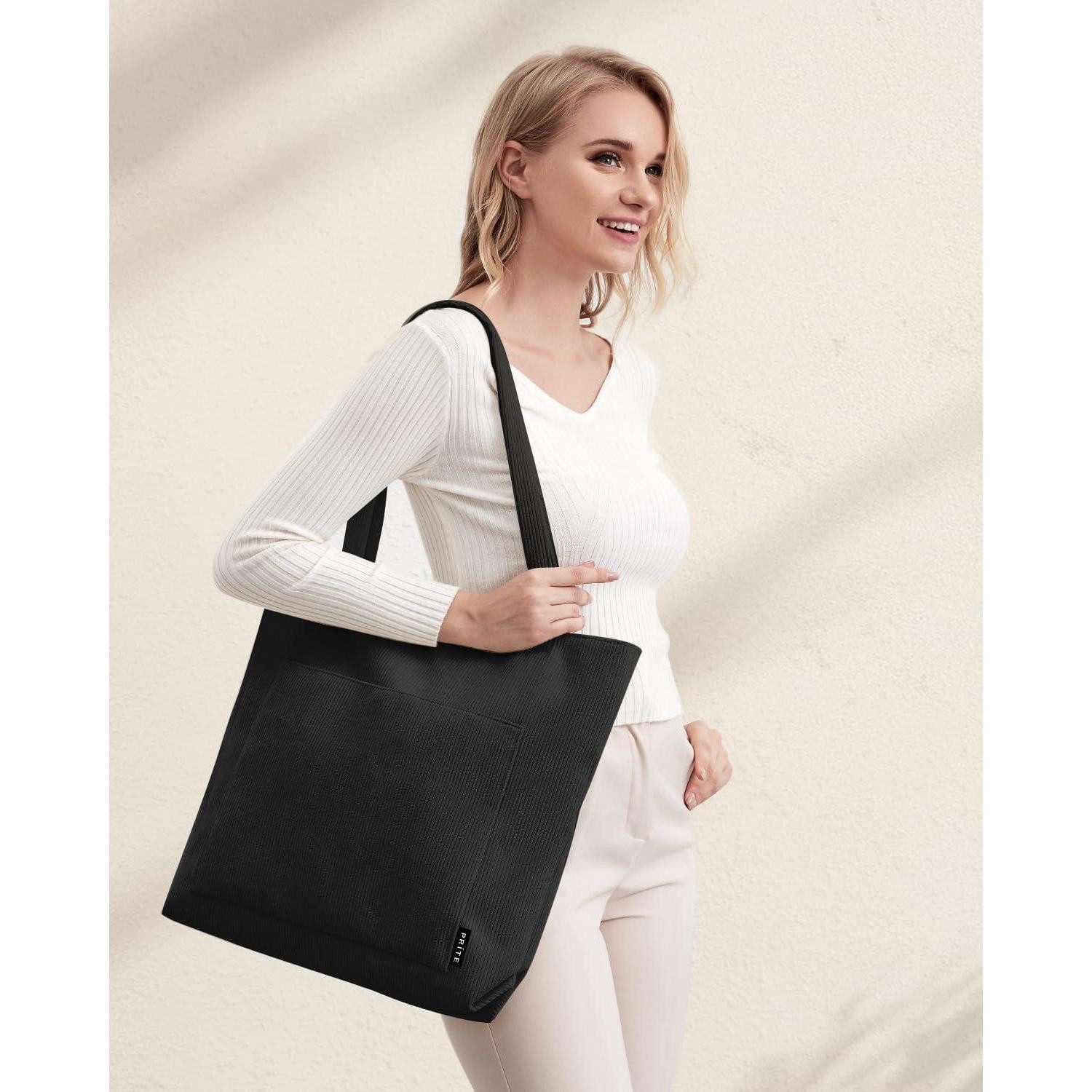 LuxusKollektion Shopper Damen Handtasche Tote Bag Shopper Groß Umhängetasche Cord Beuteltasche