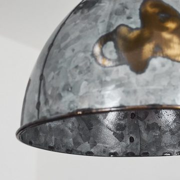 hofstein Hängeleuchte »Stio« Pendellampe,aus Stahl im Zink Used-Look, braun-Patina, schwarz, ohne Leuchtmittel, 3 flammige Vintage, Retro Hängelampe: E27