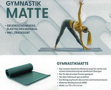 KS-Direkt Sportmatte NBR Fitness Matte Yogamatte Fitnessmatte 175x70x1,2 Gymnastikmatte, Ausgezeichnete Dämpfungseigenschaften, kälteisolierende Wirkung