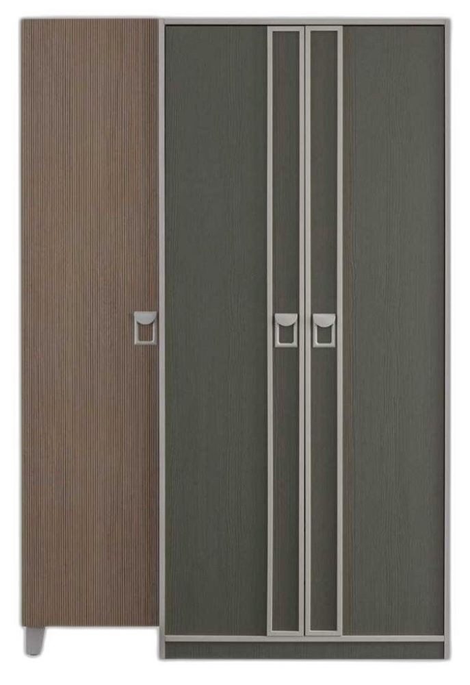 Xlmoebel Kleiderschrank Holzschrank in Grau mit traditionellem Design für Kinderzimmer (1-St., 1x Kleiderschrank) Hergestellt in Europa
