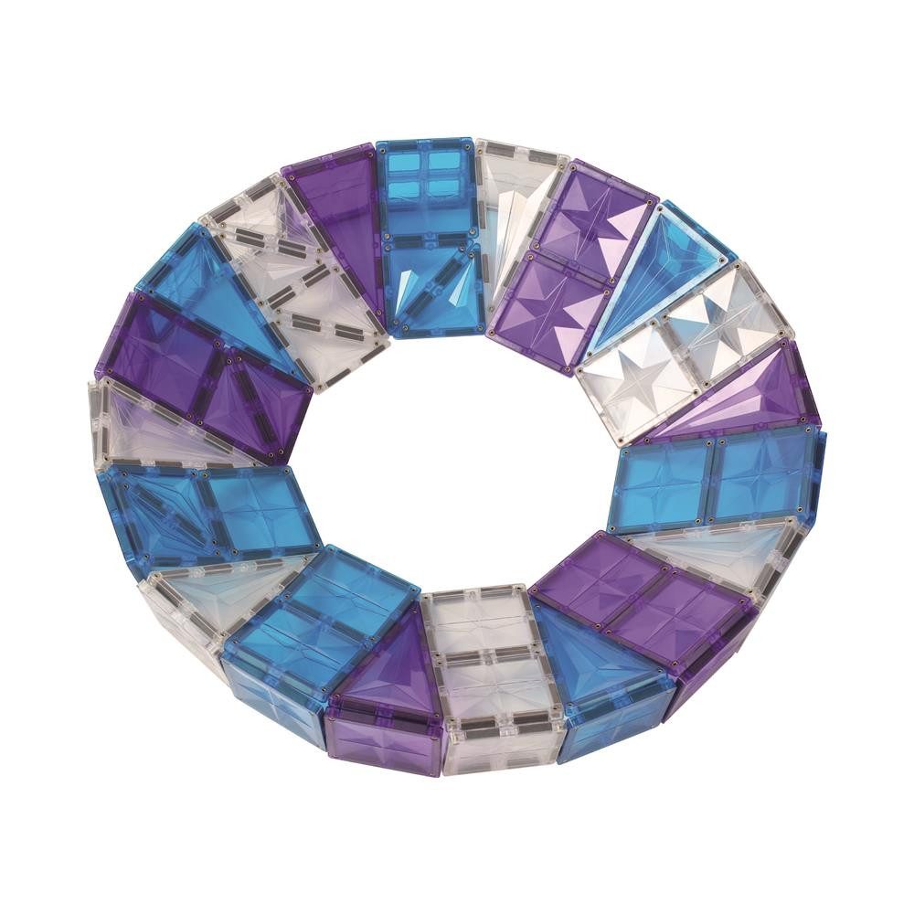 Cleverclixx Cleverclixx Mega-Eiskristall-Bausatz 180 Teile Magnetspielbausteine, langlebiges Magnetspielzeug, robuste Bauweise, erweiterbare Sets