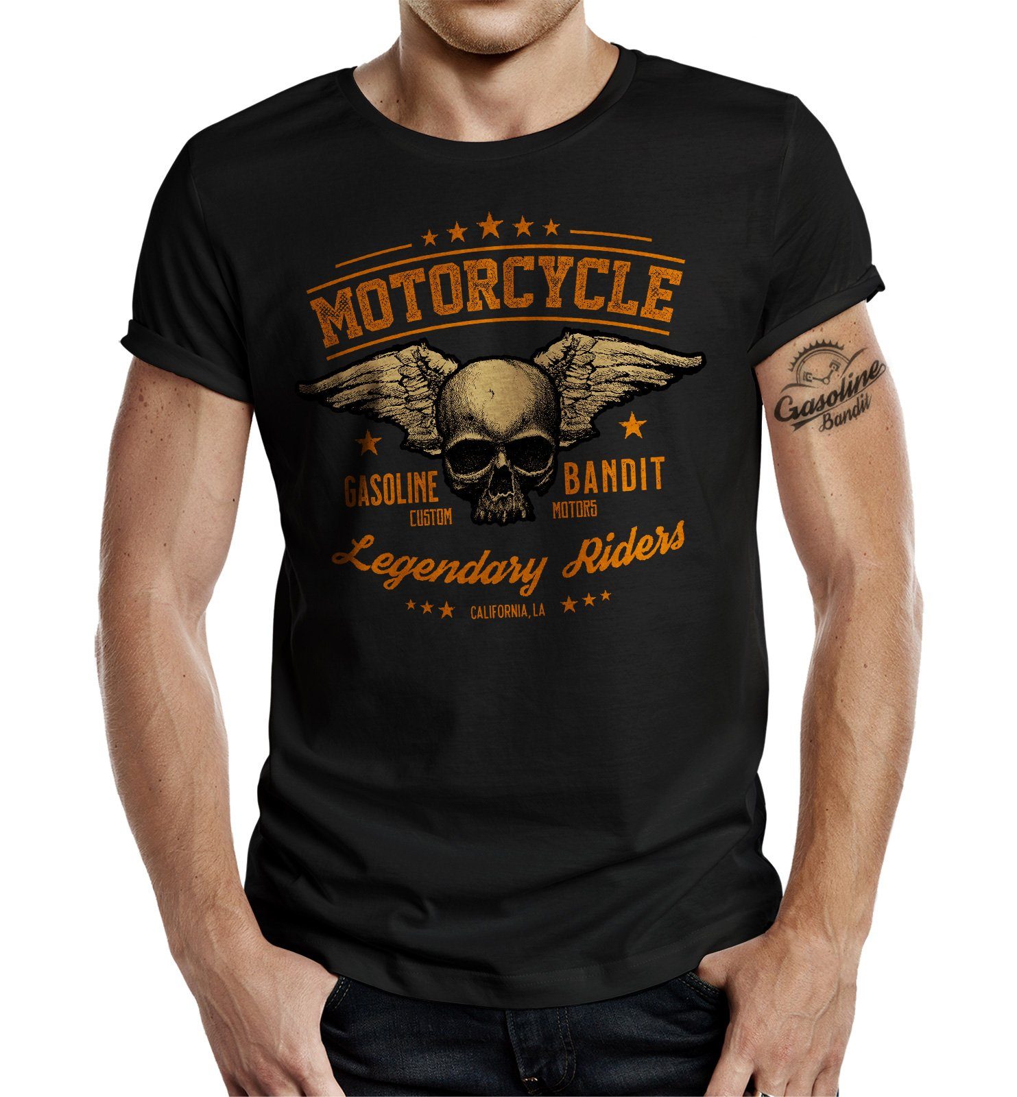 Legendary Fans: Biker Racer GASOLINE T-Shirt für Riders BANDIT®