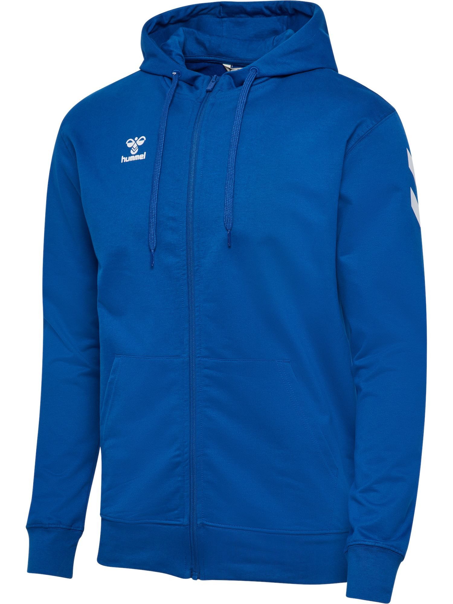 hummel Trainingsjacke hmlGO 2.0 Chevron Full-Zip Hoodie (Baumwolle, mit Kapuze) blau Herren