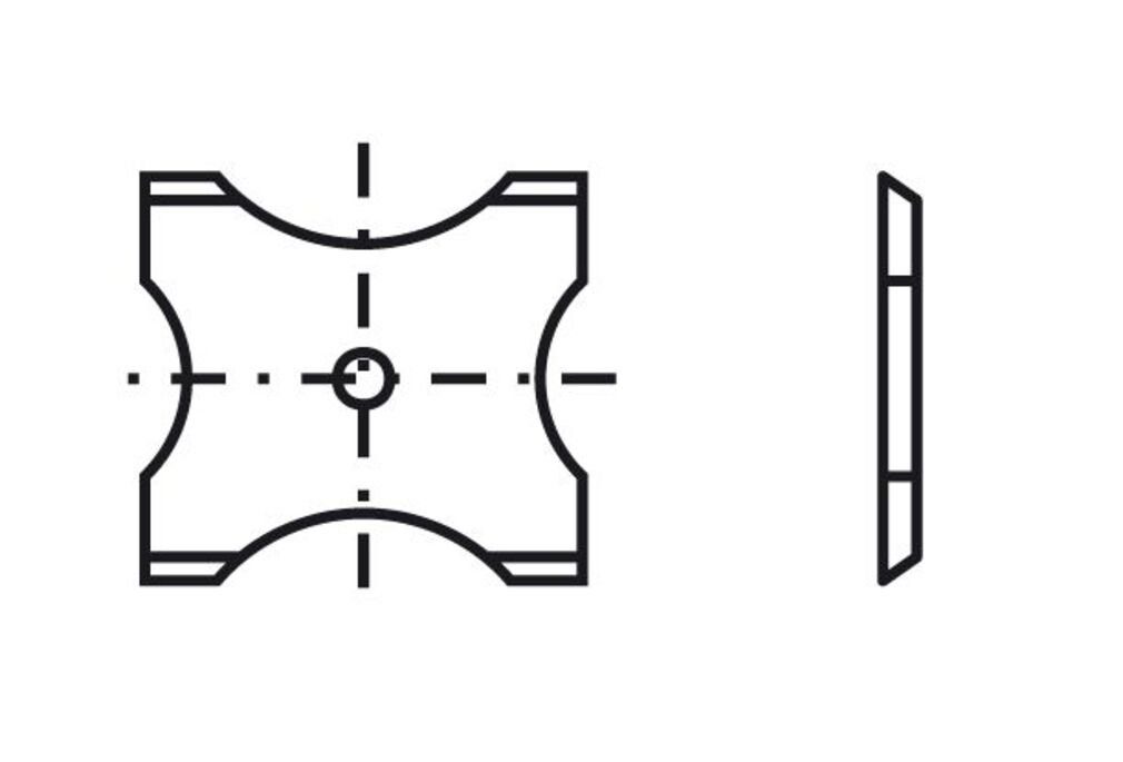 10 T04F Tigra d=3,0mm R=9-13 2 20x21x2,0mm Wendeplattenfräser Blankett Stück