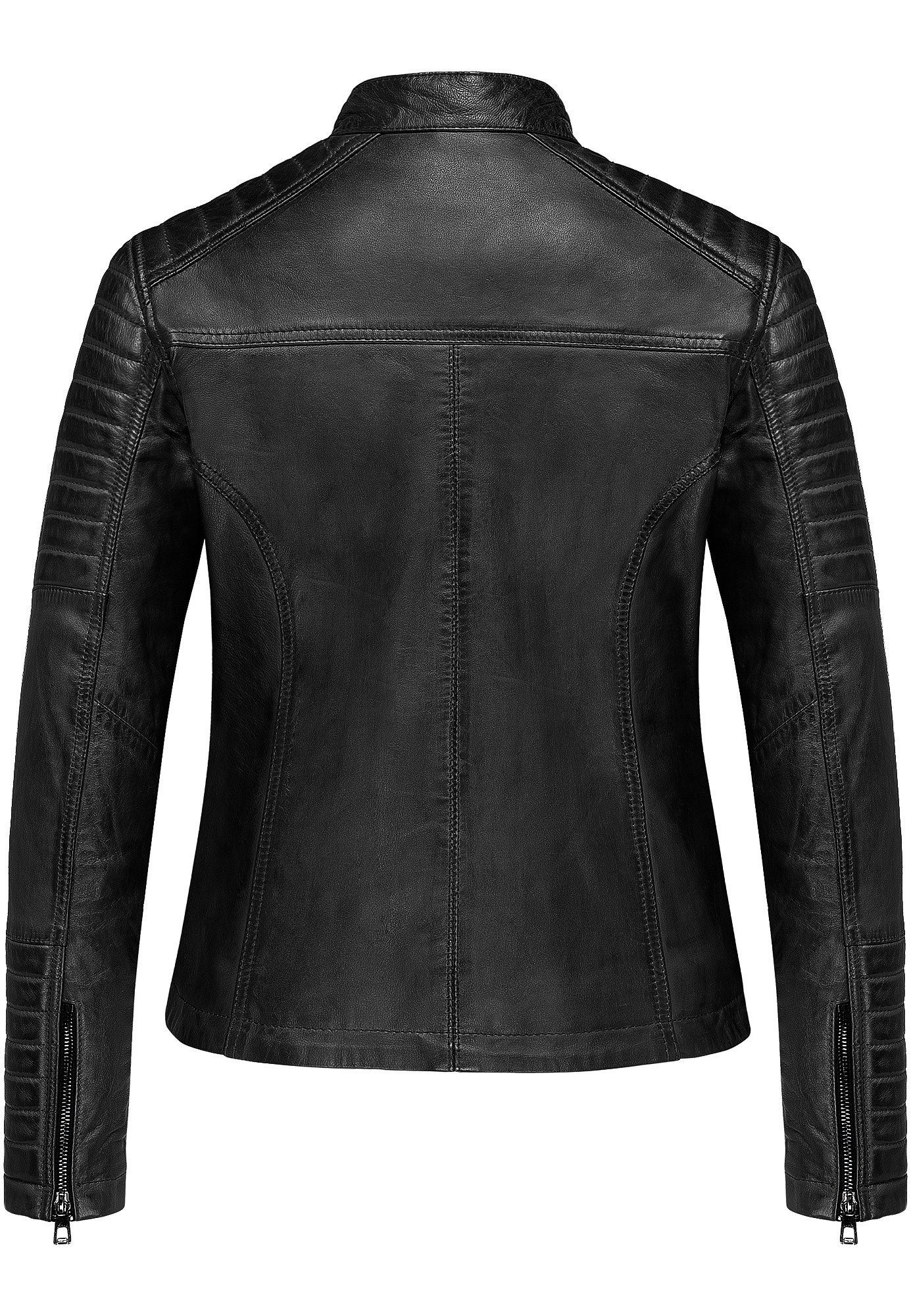 REPUBLIX Lederjacke SKYE Echtleder Damen Biker Zipper Jacke günstig online kaufen