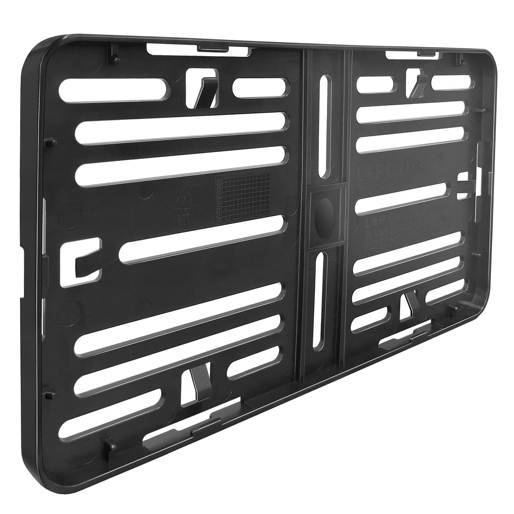 L & P Car Design Kennzeichenhalter für Leichtkraftrad 240x130 mm Rahmenlos Kennzeichenhalterung, (1 Stück)