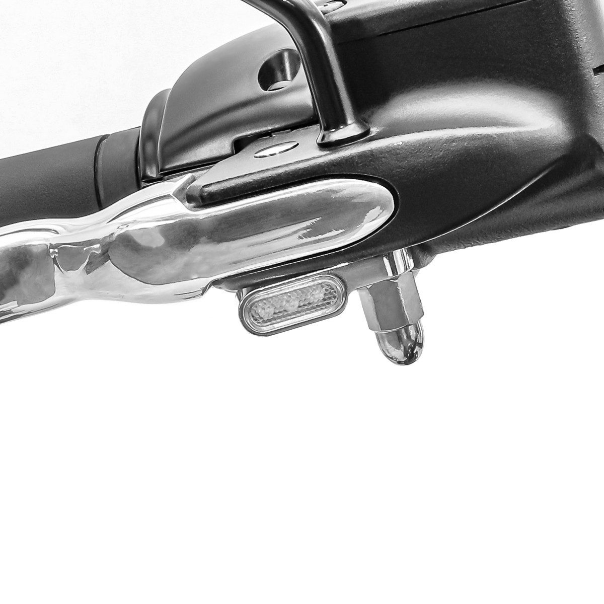 Lumitecs LED Scheinwerfer LED Lenker-Blinker für Chopper / Custombike Blinker XS chrom CB18191