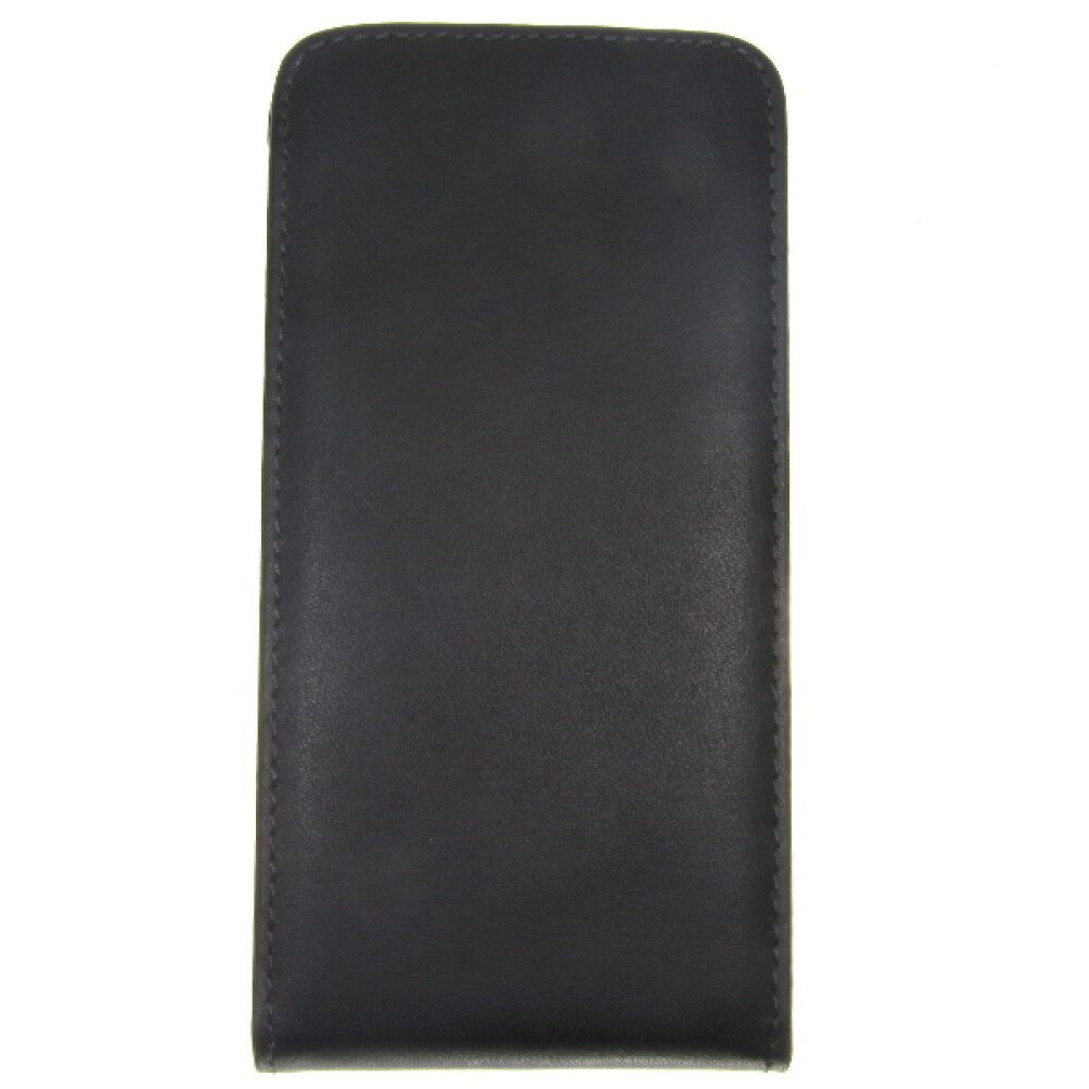 Handytasche Slim Leder Flip Handyhülle für Samsung Galaxy Alpha G850 - schwarz Sch (Flip Cover)