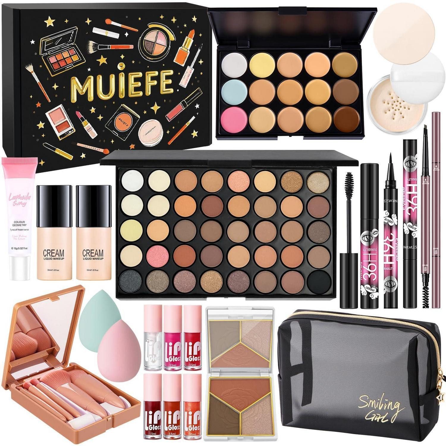 LuxusKollektion Schmink-Set Schmink-Geschenkset mit Tasche Damen