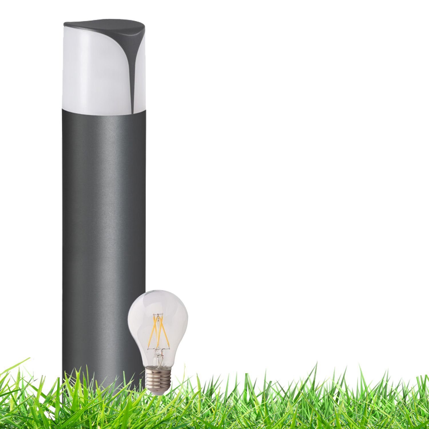 LEDANDO LED Einbaustrahler LEDANDO Aluminium-Wegleuchte Birne 50W E27 LED mit 6W Smarte - Ersatz