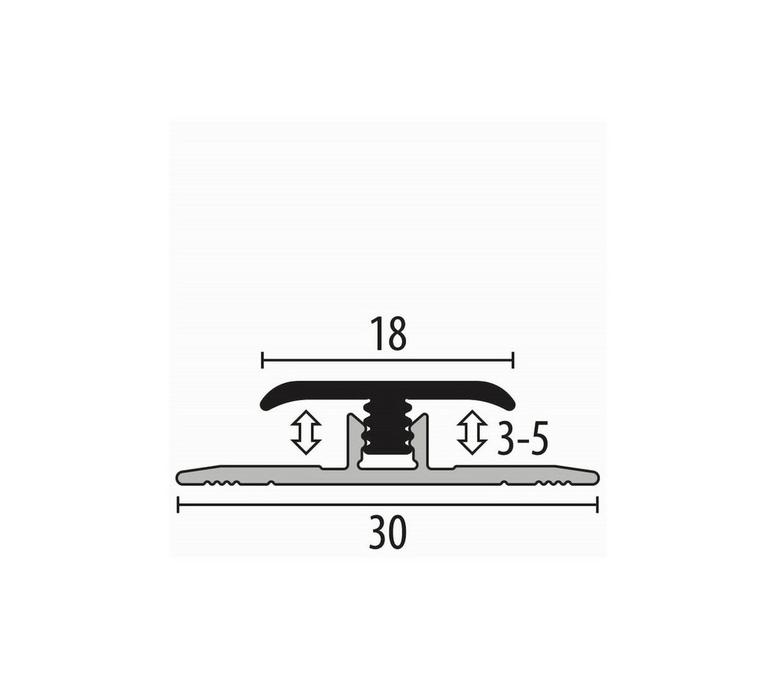 Thumbnail - Küberit Verbindungsprofil 7 x 7 x 2600 mm Wandprofil Tapetenprofil Verbindungsprofil Ungebohrt