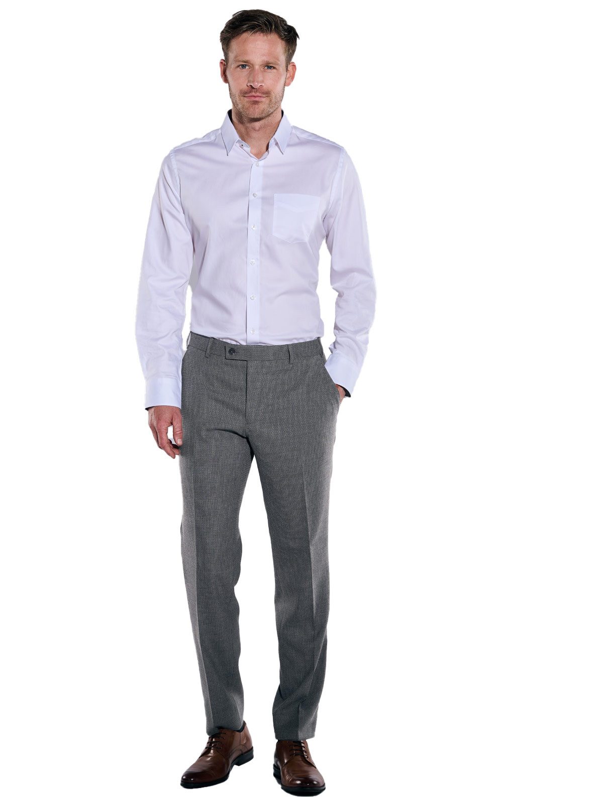 Engbers Anzughose Herren Anzughose regular, Grau