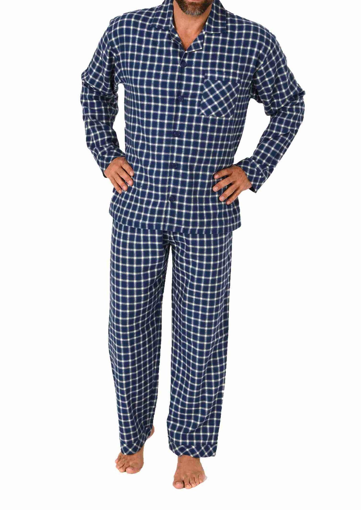 Trend by Normann Pyjama Herren Flanell Pyjama langarm Schlafanzug zum durch günstig online kaufen